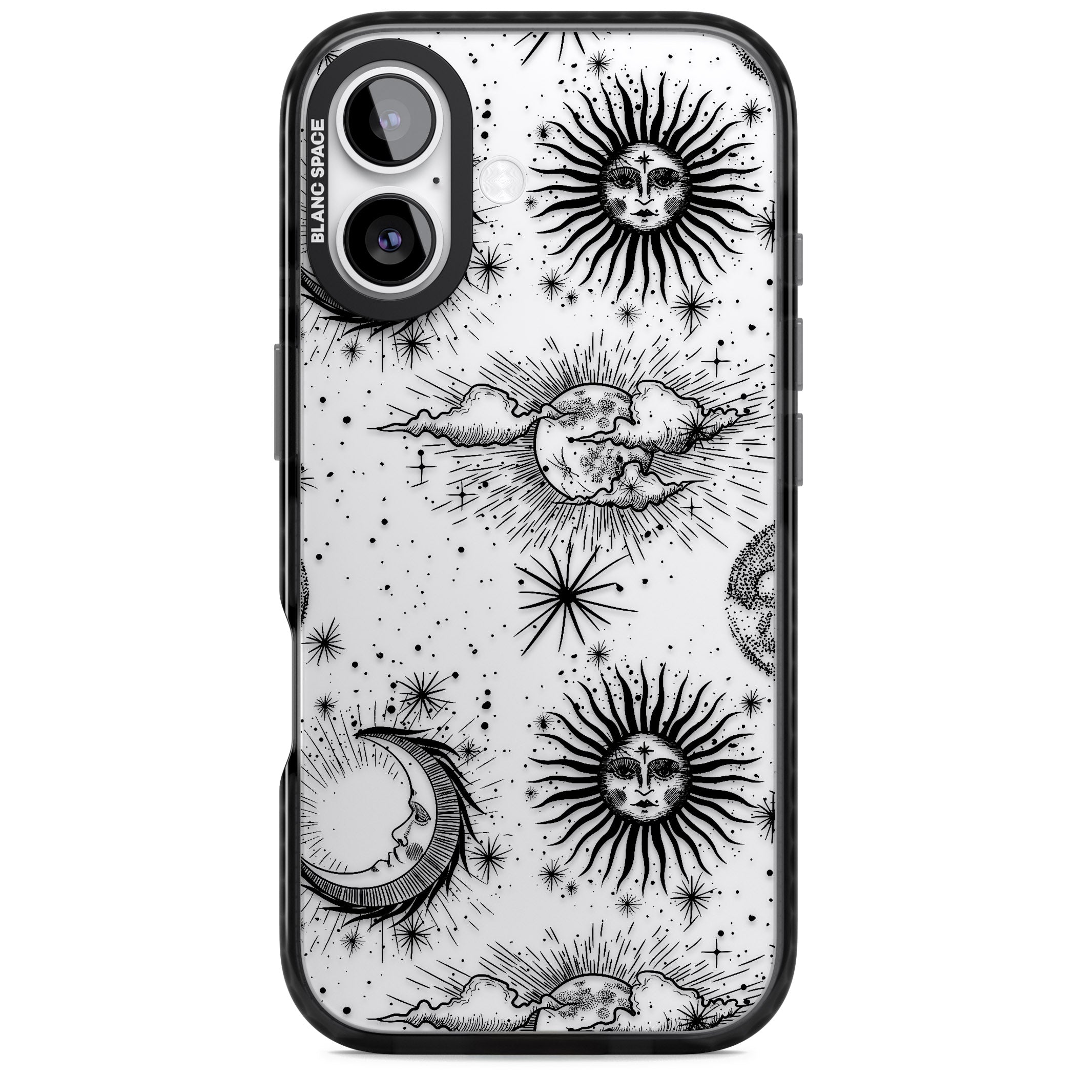 Suns, Moons & Clouds iPhone 17 Impact Black Phone Case