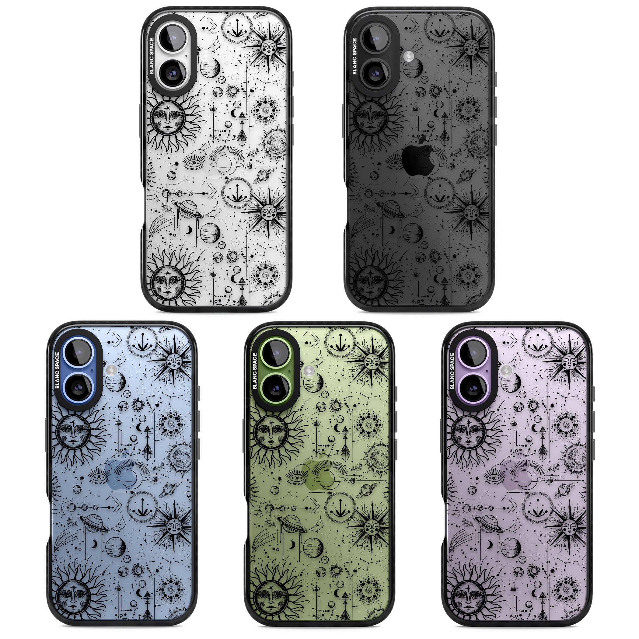 Cosmic Sun & Planets Zodiac iPhone 17 Impact Black Phone Case APT Impact Protection