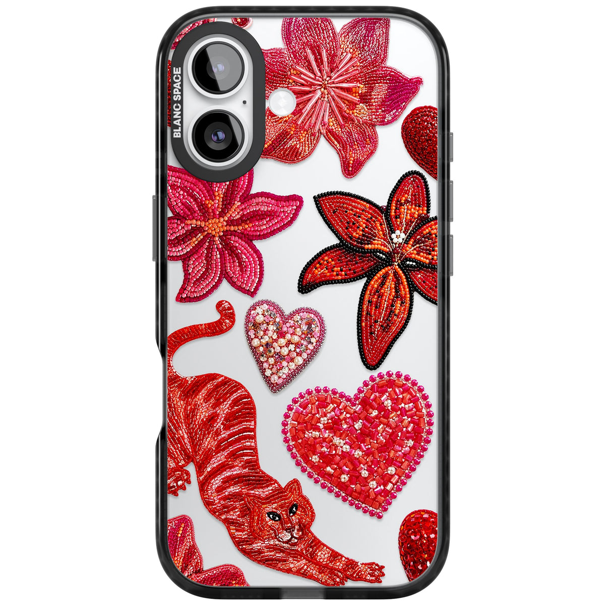 Beaded Boho iPhone 16 / iPhone 16 Plus / iPhone 17 Impact Black Phone Case front