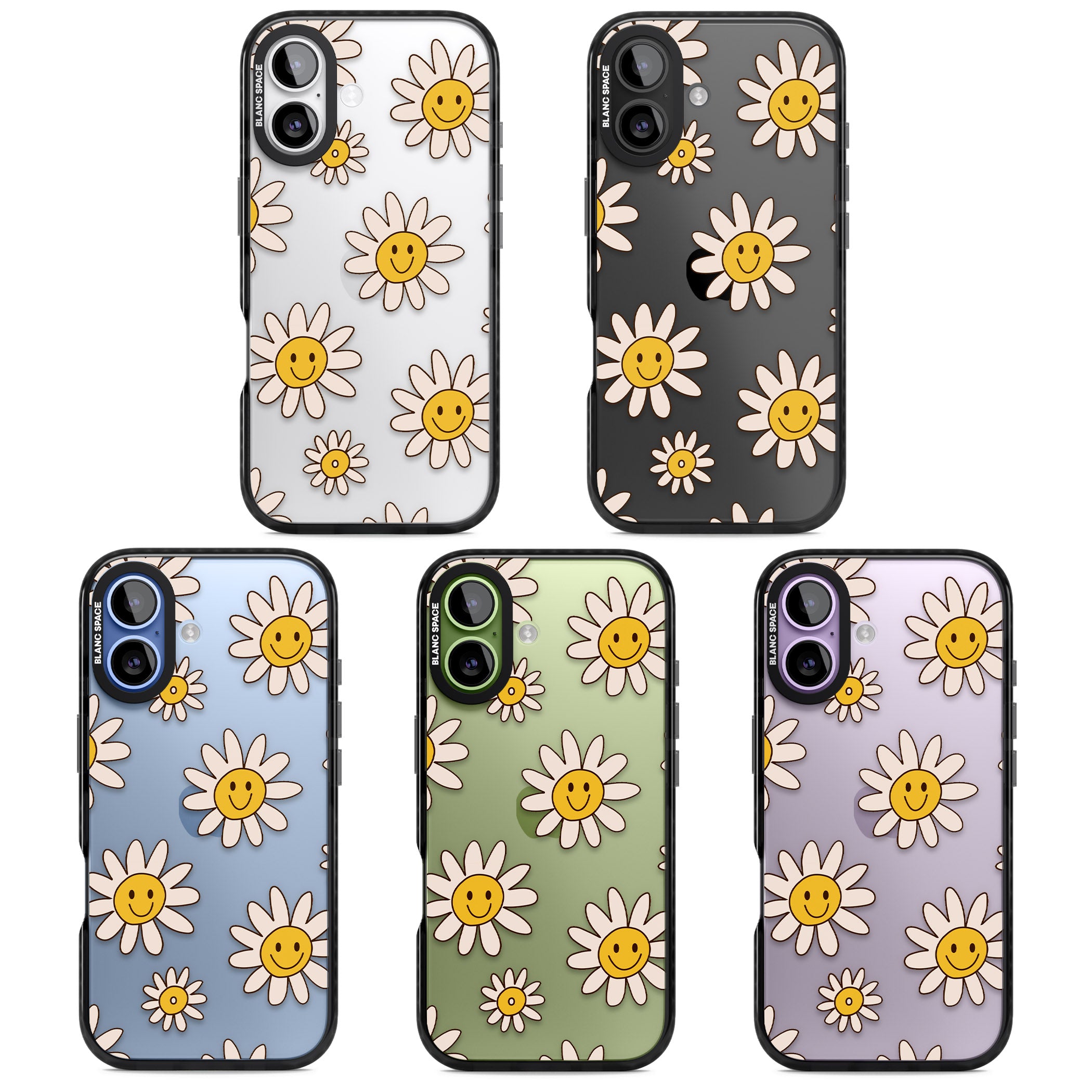 Daisy Faces iPhone 17 Impact Black Phone Case APT Impact Protection