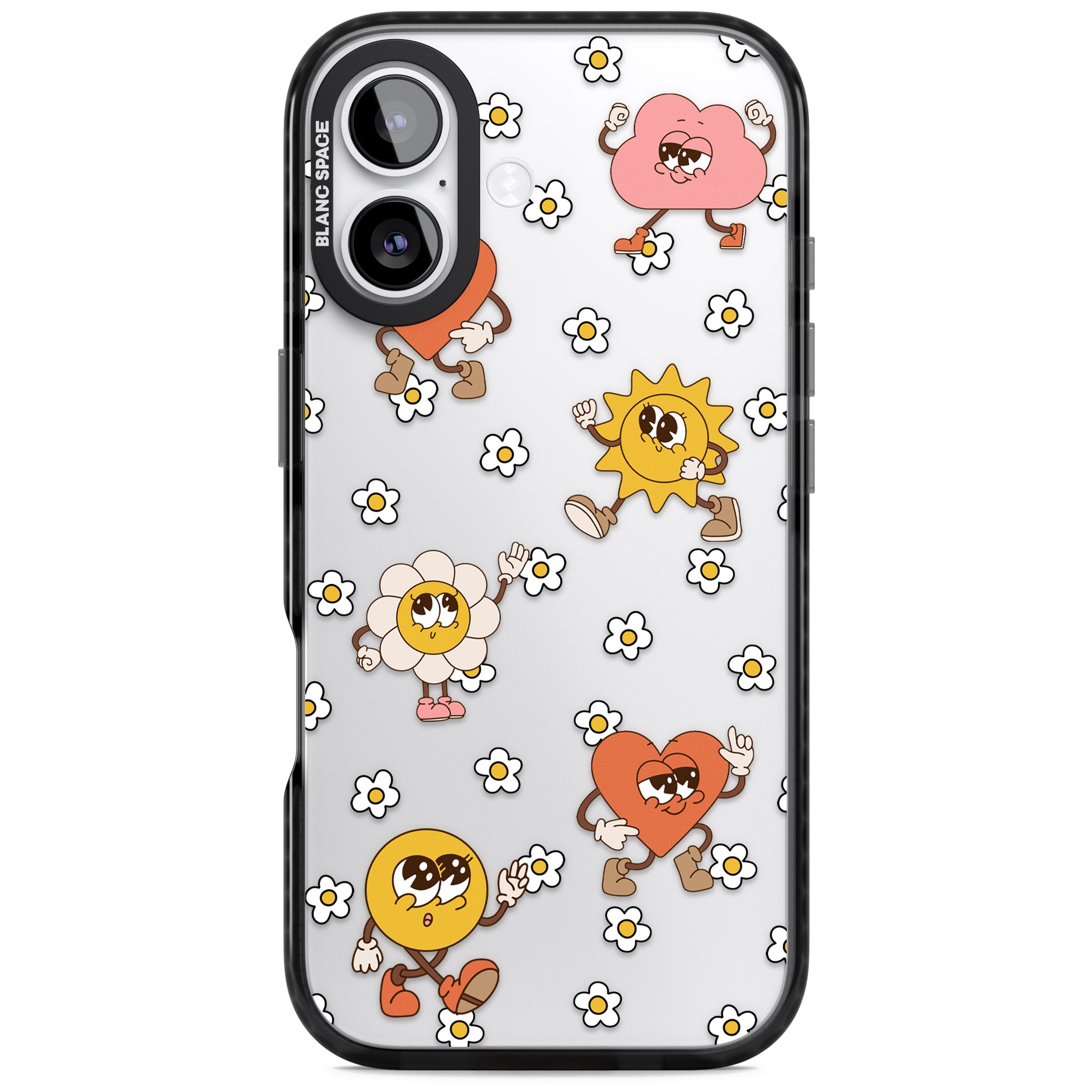 Daisies & Friends iPhone 17 Impact Black Phone Case