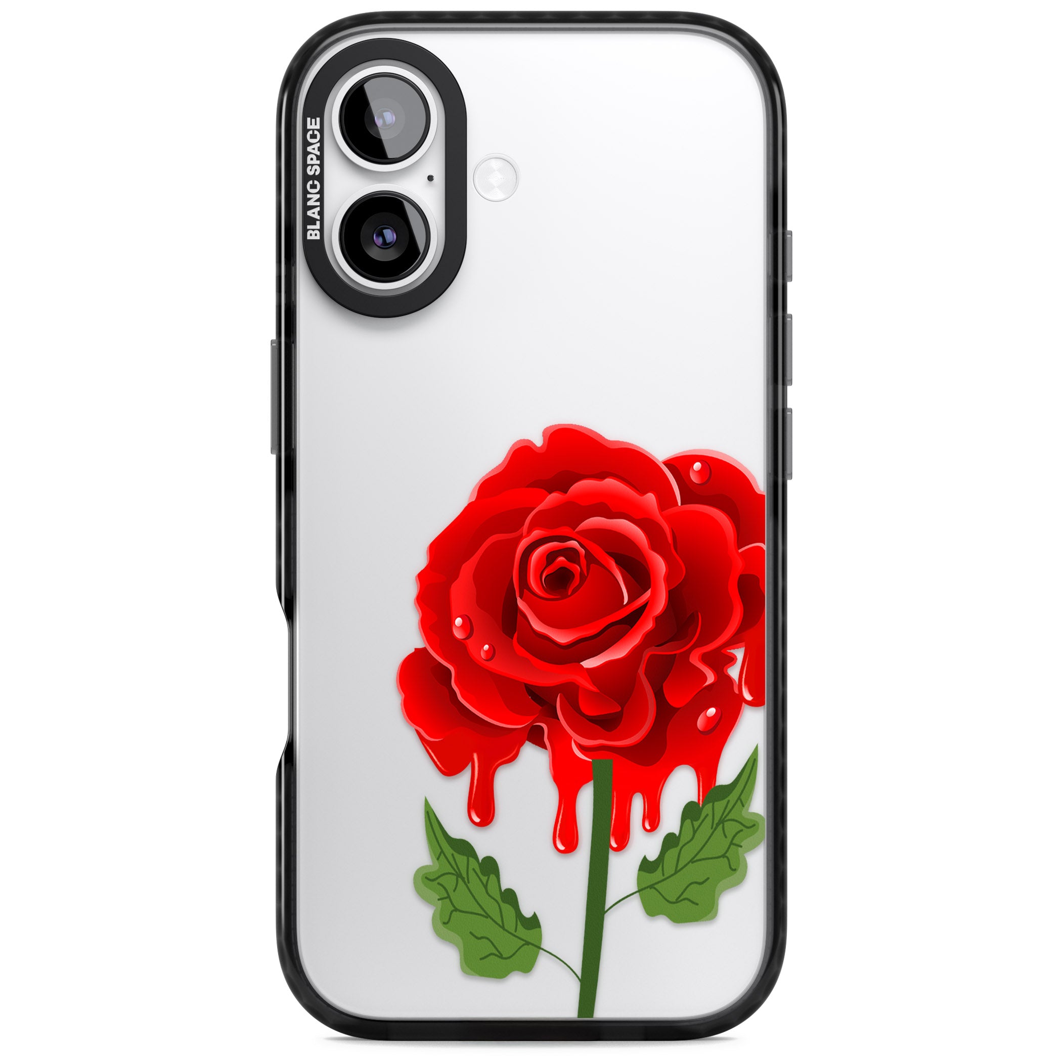 Melting Rose iPhone 17 Impact Black Phone Case