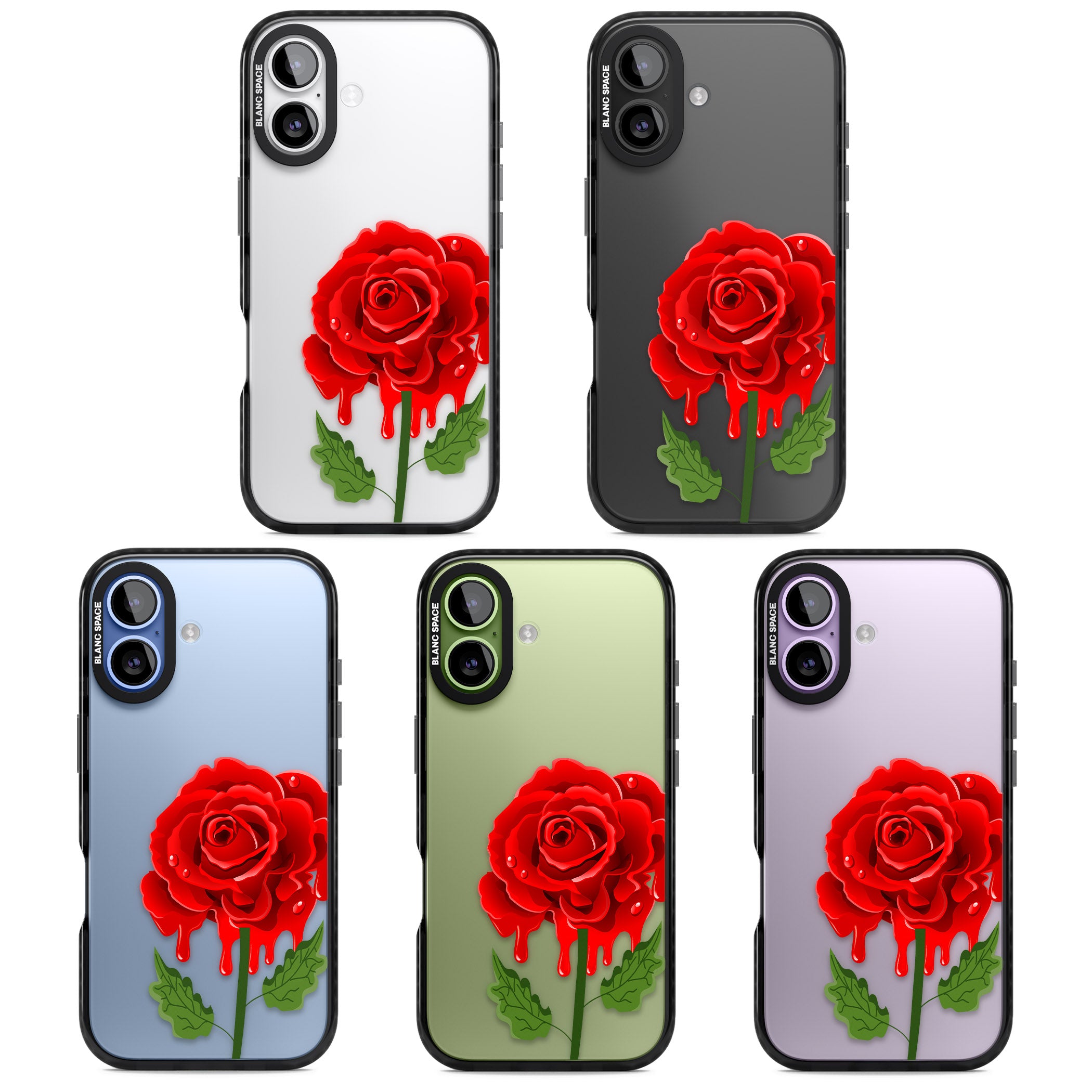 Melting Rose iPhone 17 Impact Black Phone Case APT Impact Protection