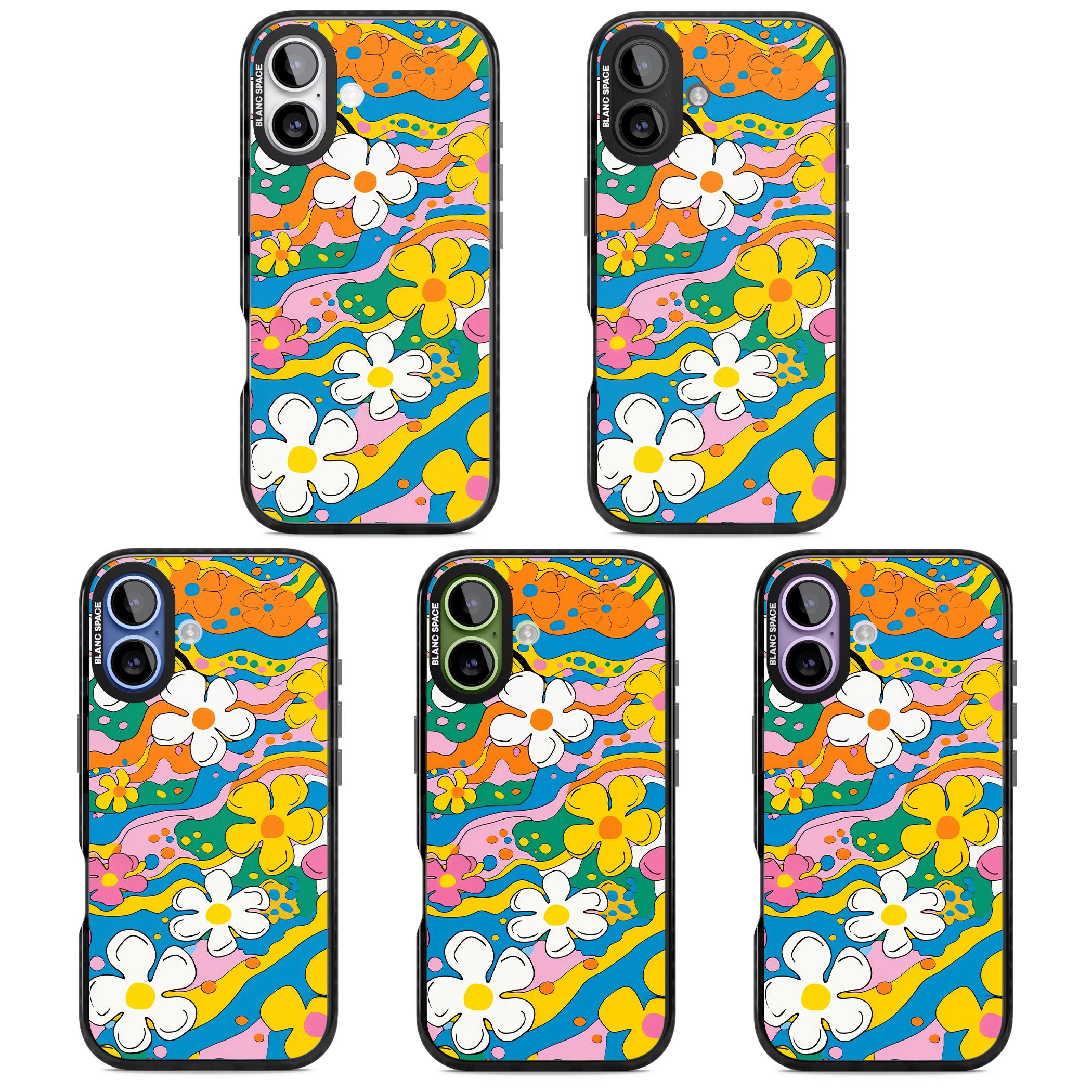Vibrant Bloom iPhone 17 Impact Black Phone Case APT Impact Protection