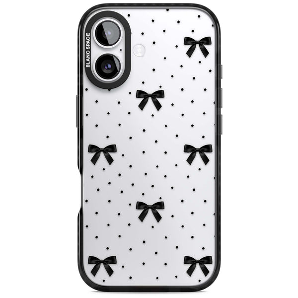 Black Polka Bows