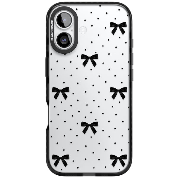 Black Polka Bows