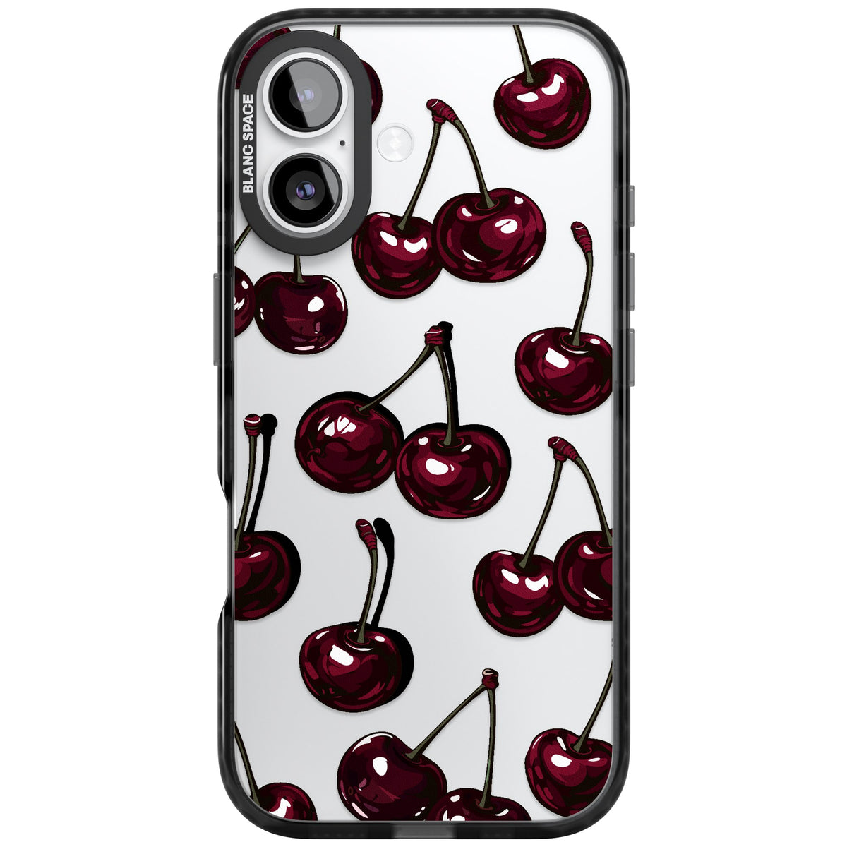 Cherry Wine iPhone 16 / iPhone 16 Plus / iPhone 17 Impact Black Phone Case front