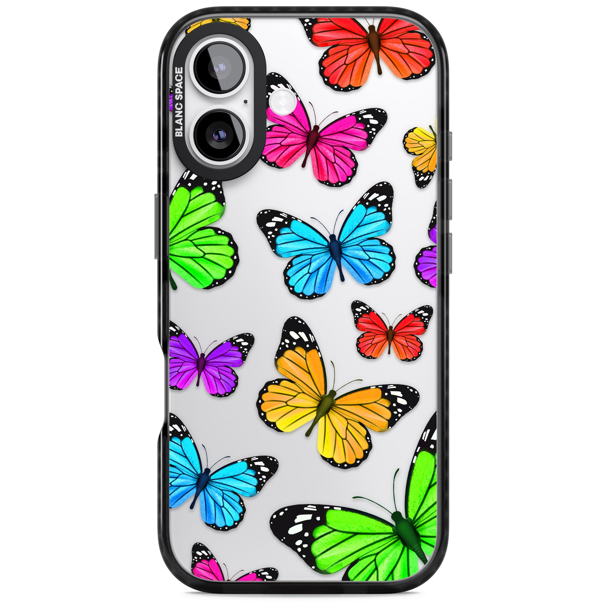 Vibrant Butterflies iPhone 17 Impact Black Phone Case