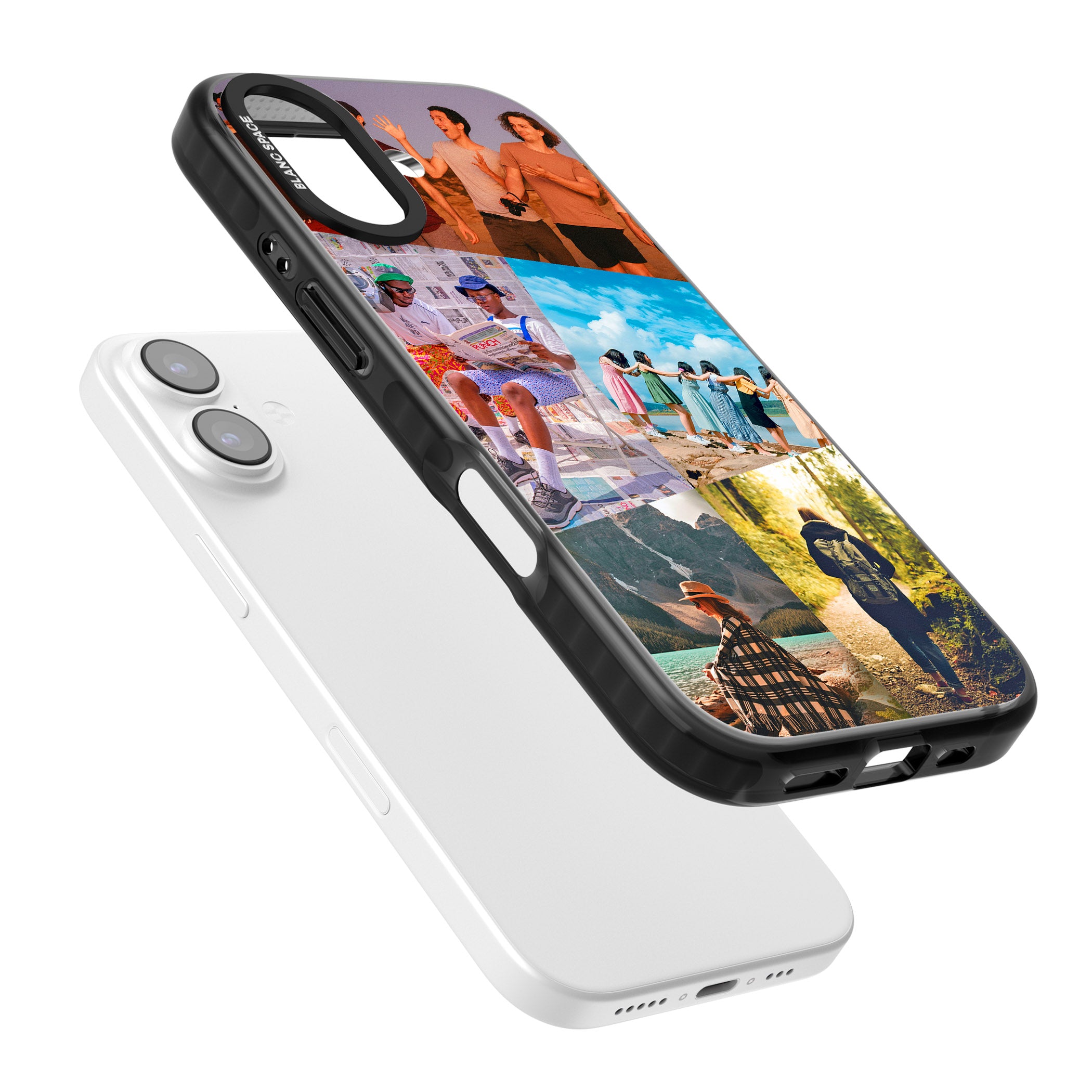 Personalised Abstract Photo Grid iPhone 17 Impact Black Phone Case Colours