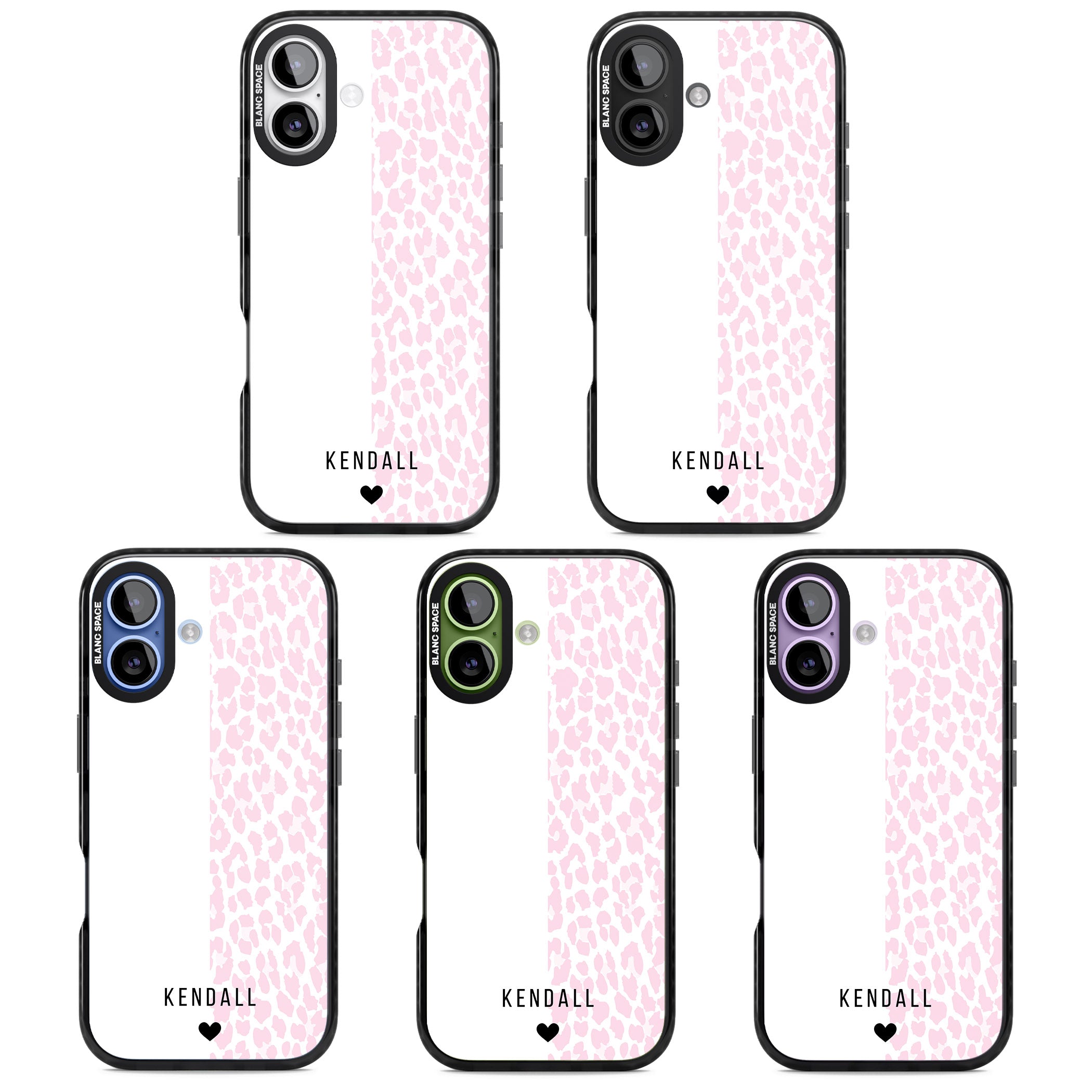 Personalised Pink Leopard iPhone 17 Impact Black Phone Case APT Impact Protection