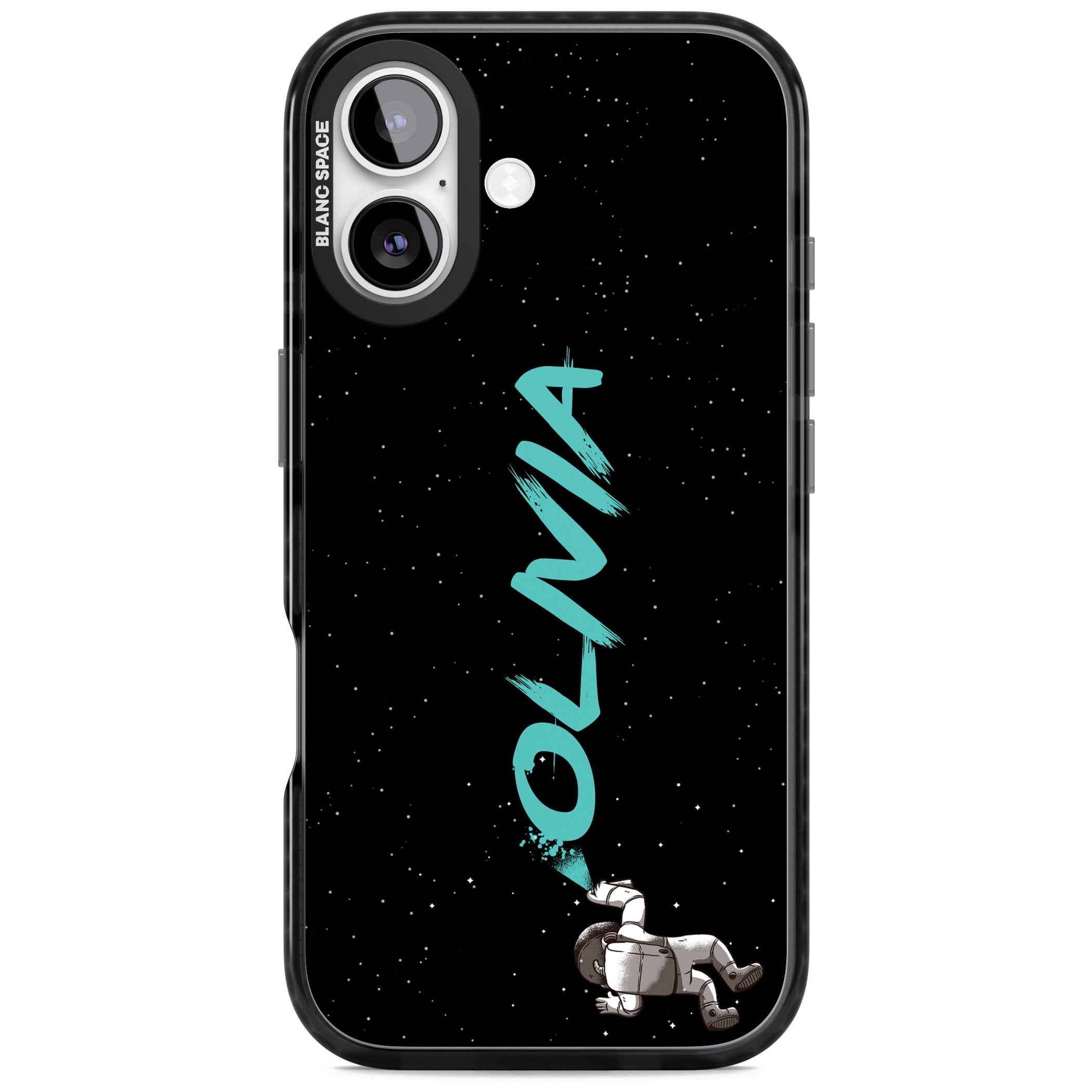 Personalised Astronaut Graffiti iPhone 17 Impact Black Phone Case