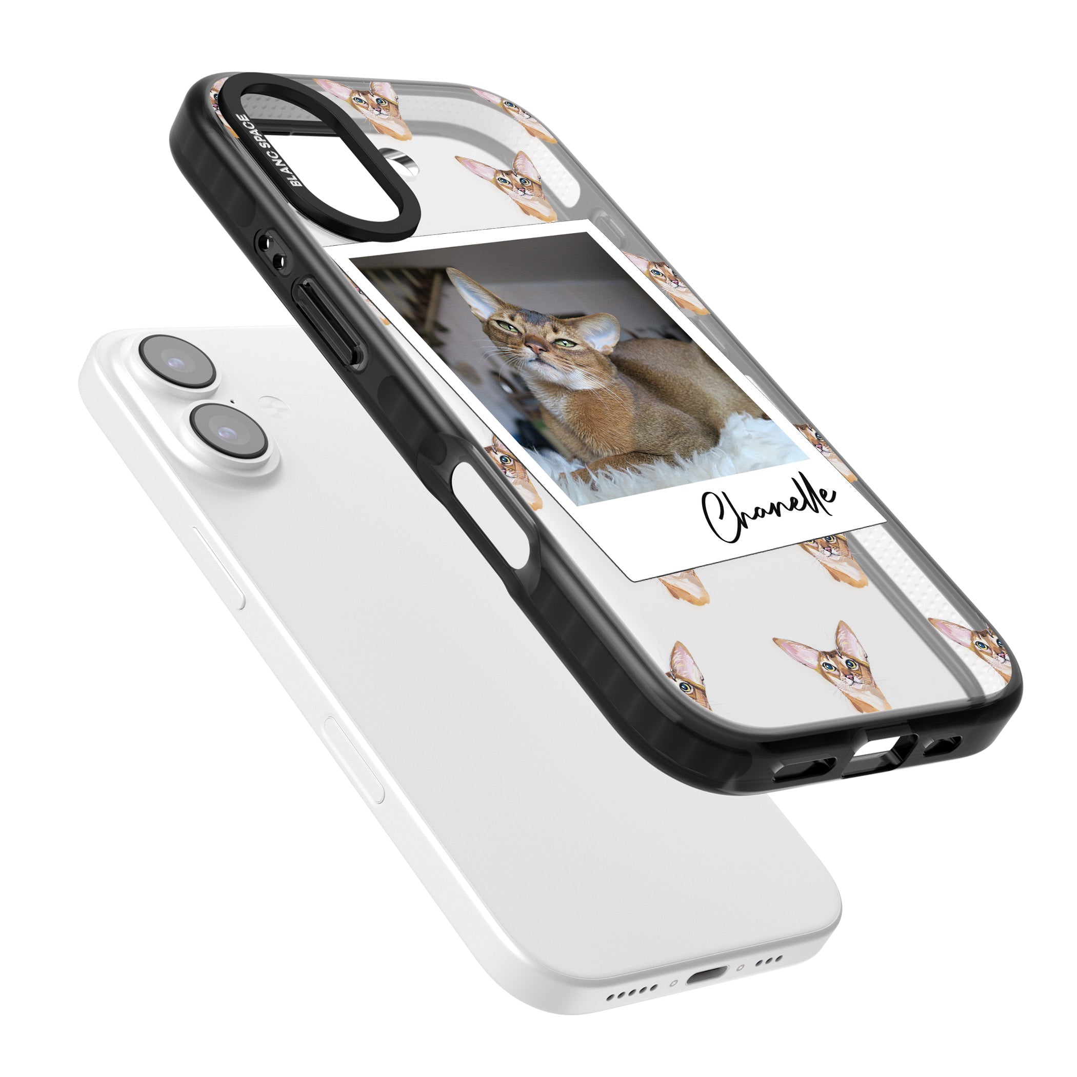Personalised Abyssinian Cat Photo iPhone 17 Impact Black Phone Case Colours