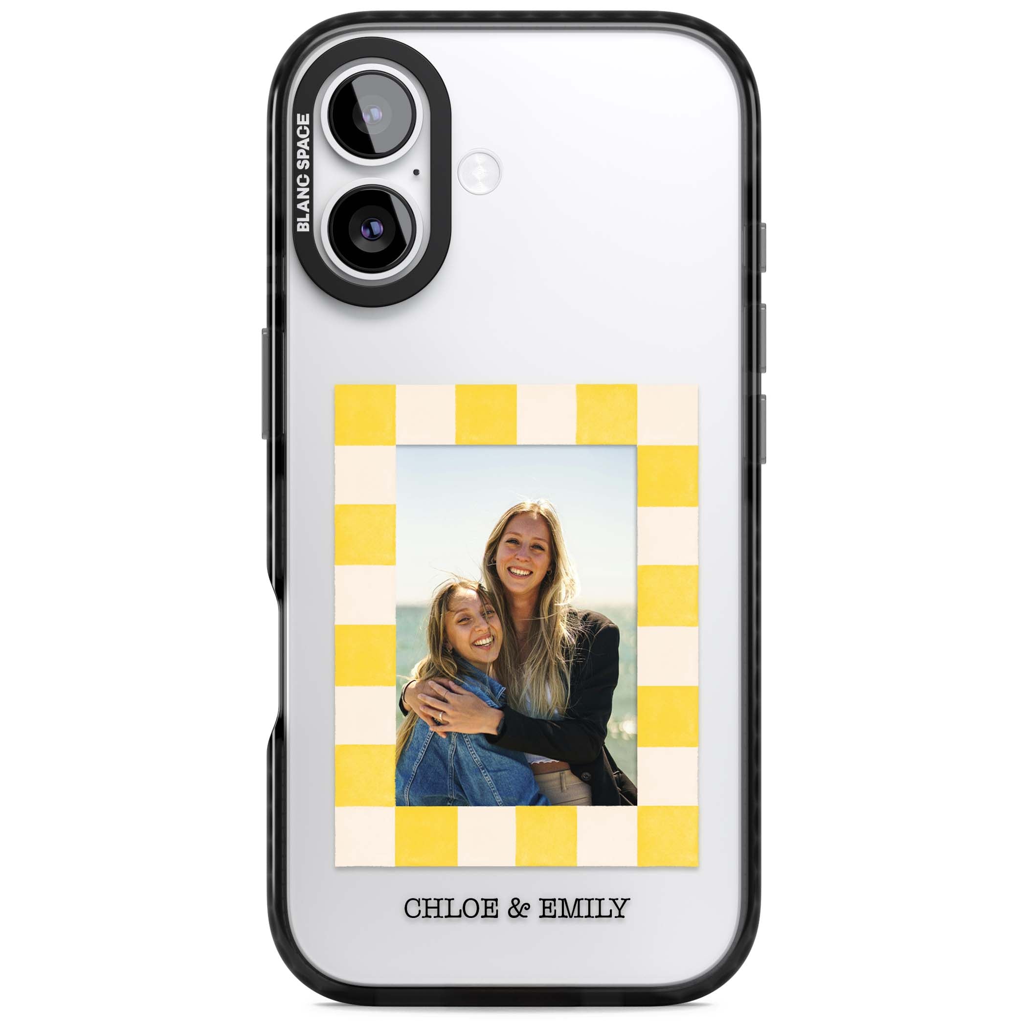 Personalised Yellow Check Photo