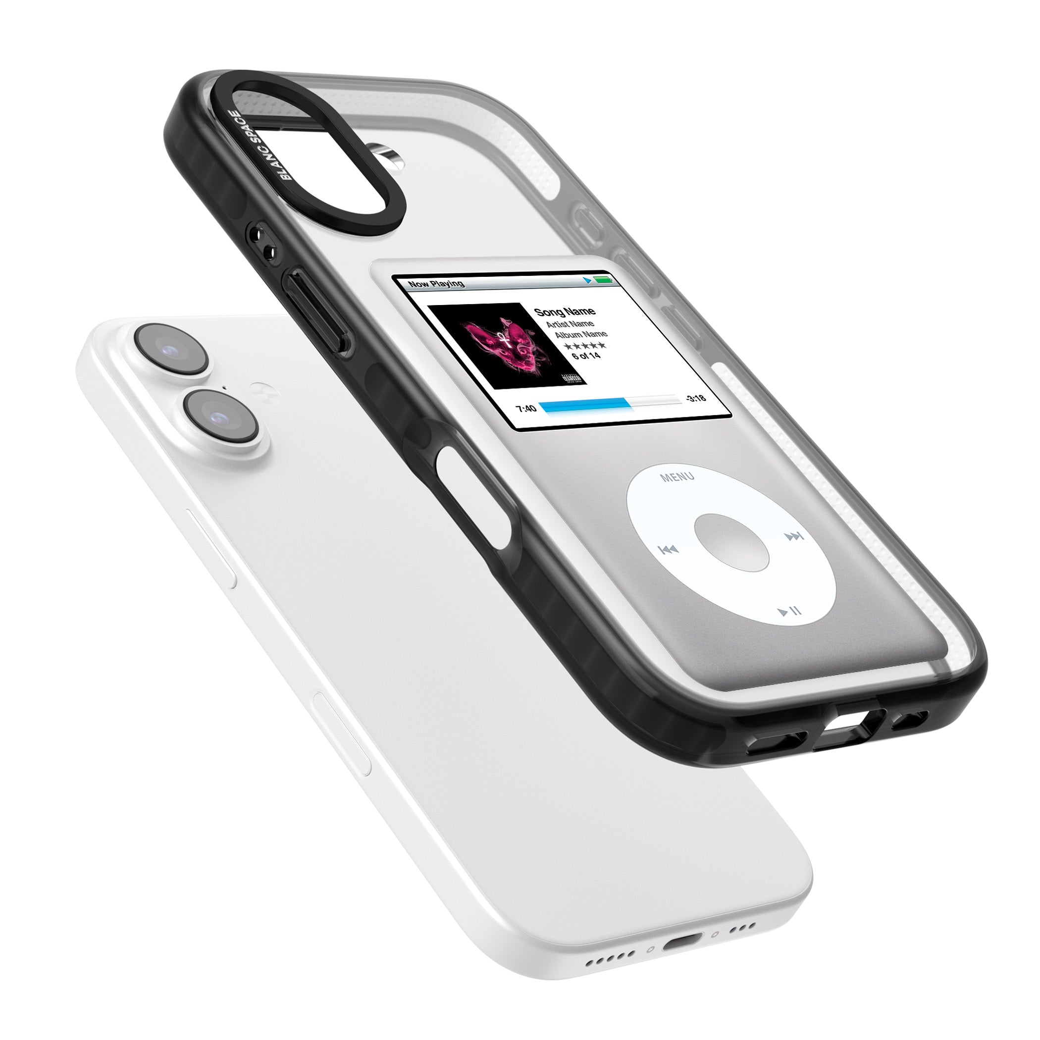 Personalised Classic Ipod iPhone 17 Impact Black Phone Case Colours