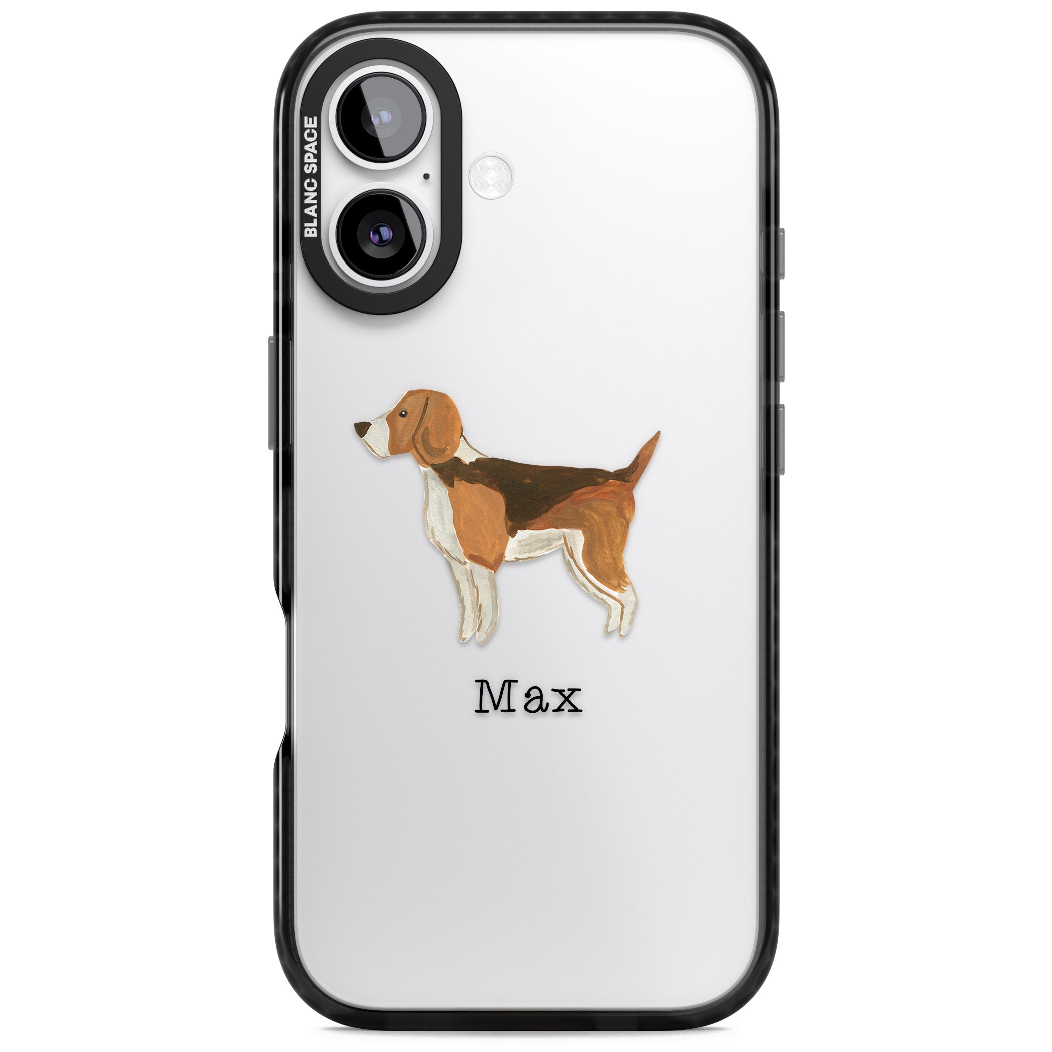 Personalised Beagle iPhone 17 Impact Black Phone Case