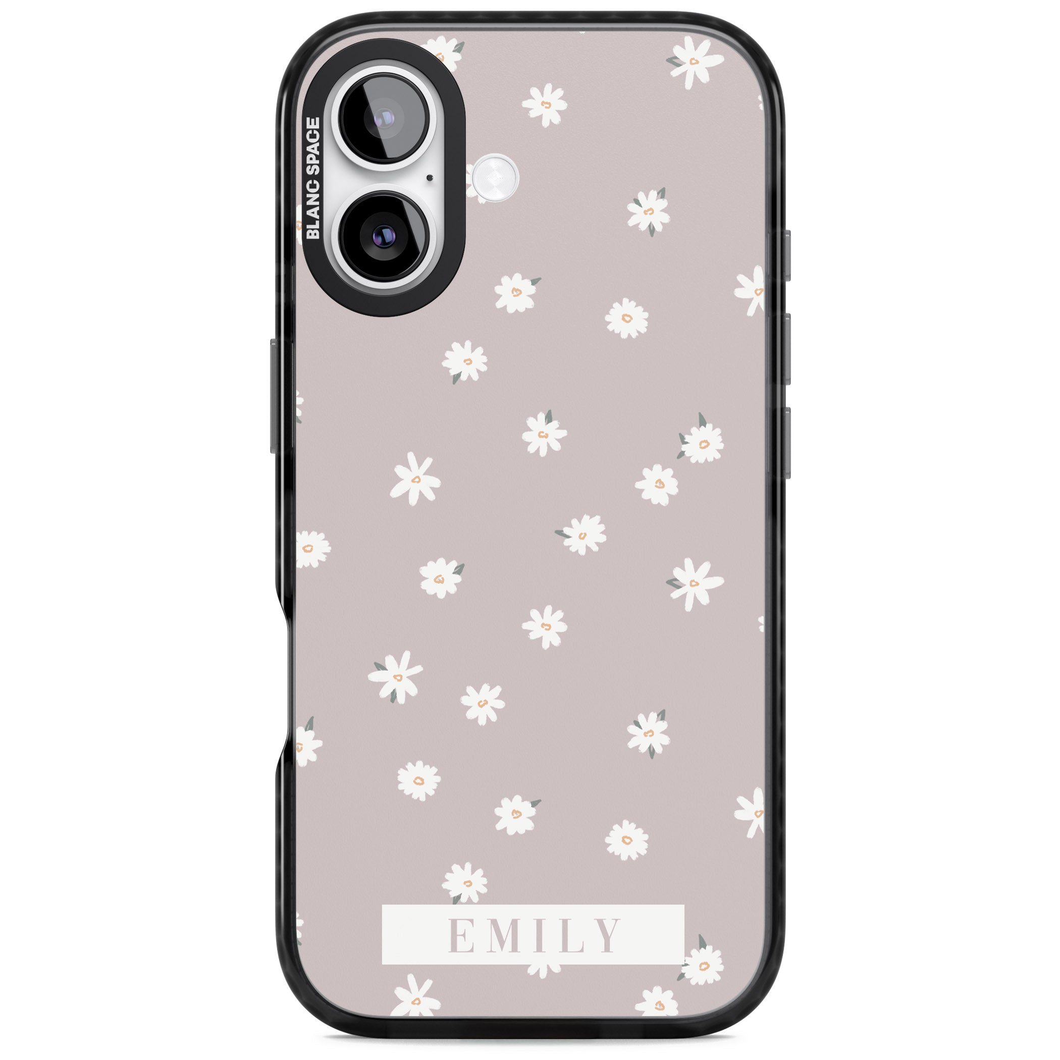 Personalised Dusty Daisy iPhone 17 Impact Black Phone Case