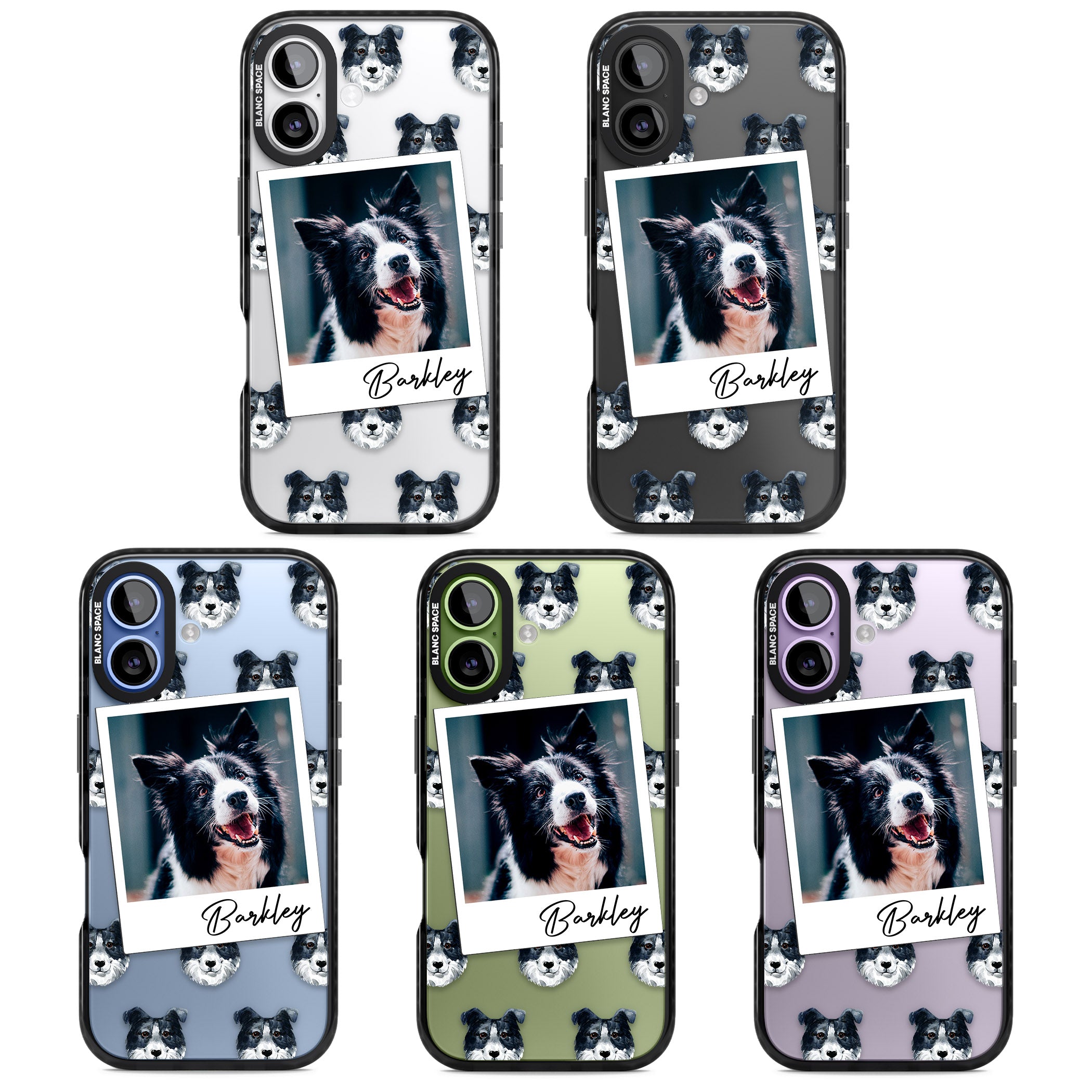 Personalised Border Collie Instant Camera Photo iPhone 17 Impact Black Phone Case APT Impact Protection