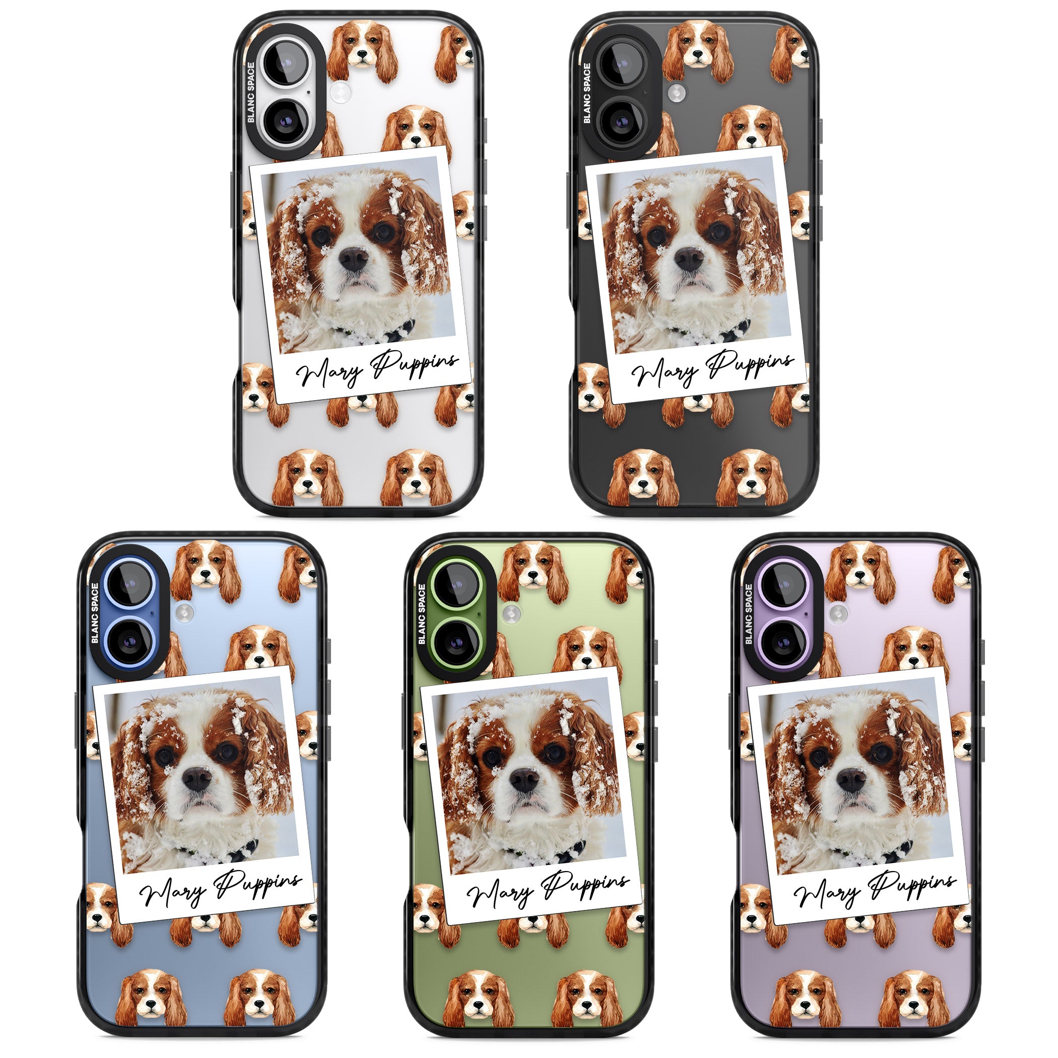Personalised Cavalier King Charles Instant Camera Photo iPhone 17 Impact Black Phone Case APT Impact Protection