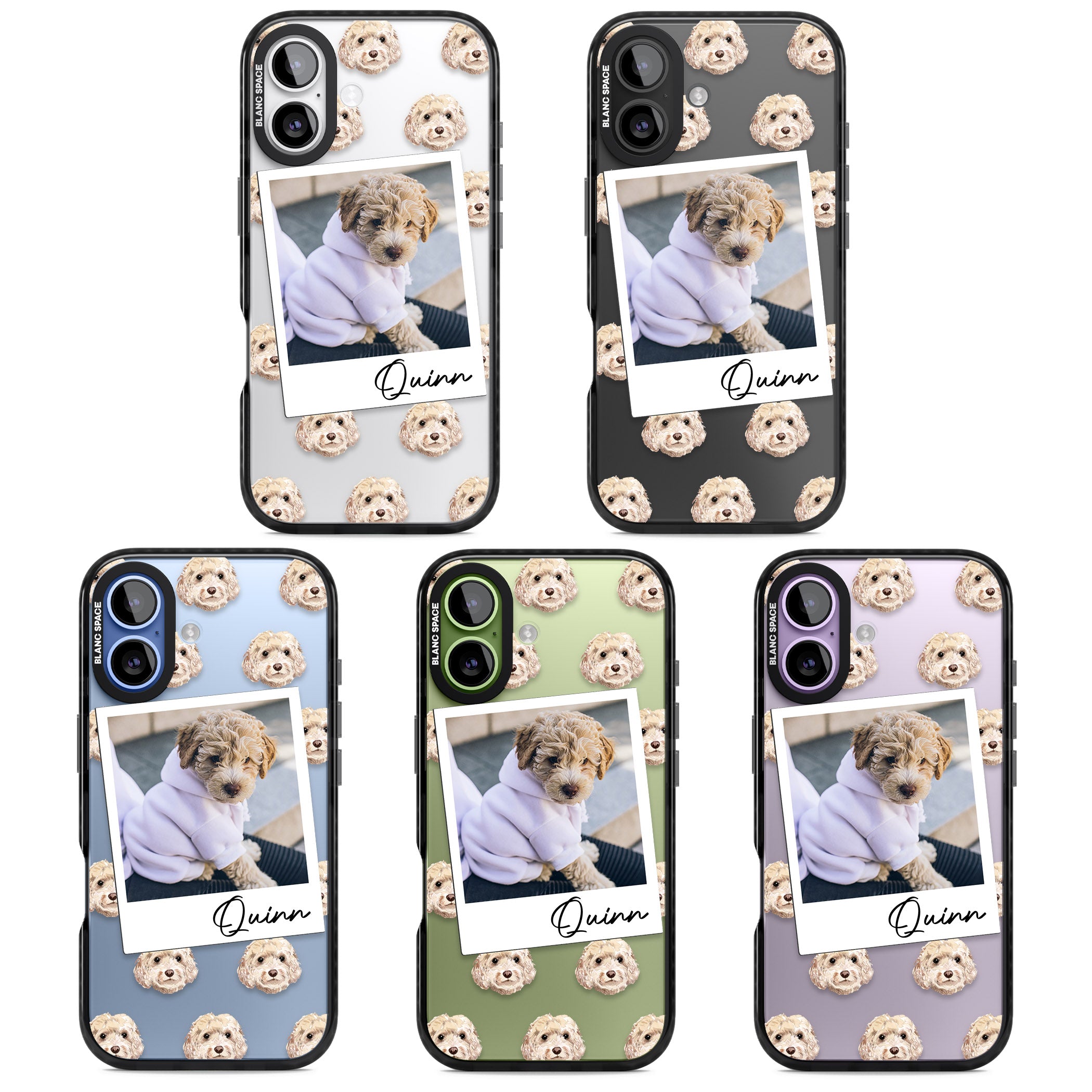 Personalised Cream Cockapoo Instant Camera Photo iPhone 17 Impact Black Phone Case APT Impact Protection