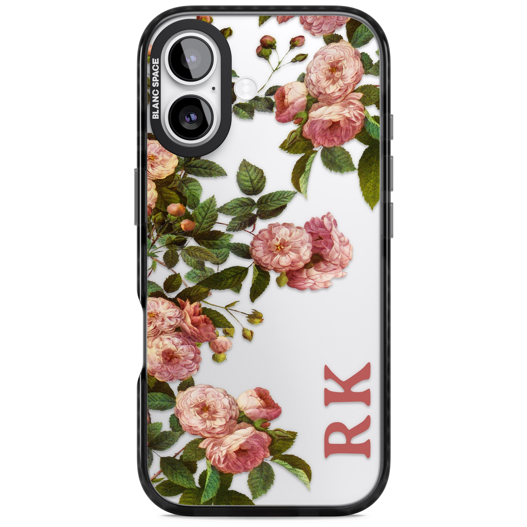 Personalised Vintage Floral Garden iPhone 17 Impact Black Phone Case