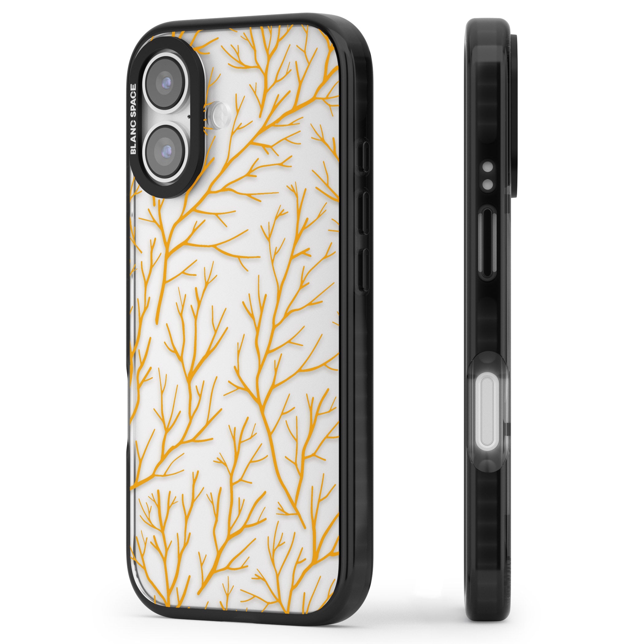 Personalised Bramble Branches iPhone 17 Impact Black Phone Case Side Profile