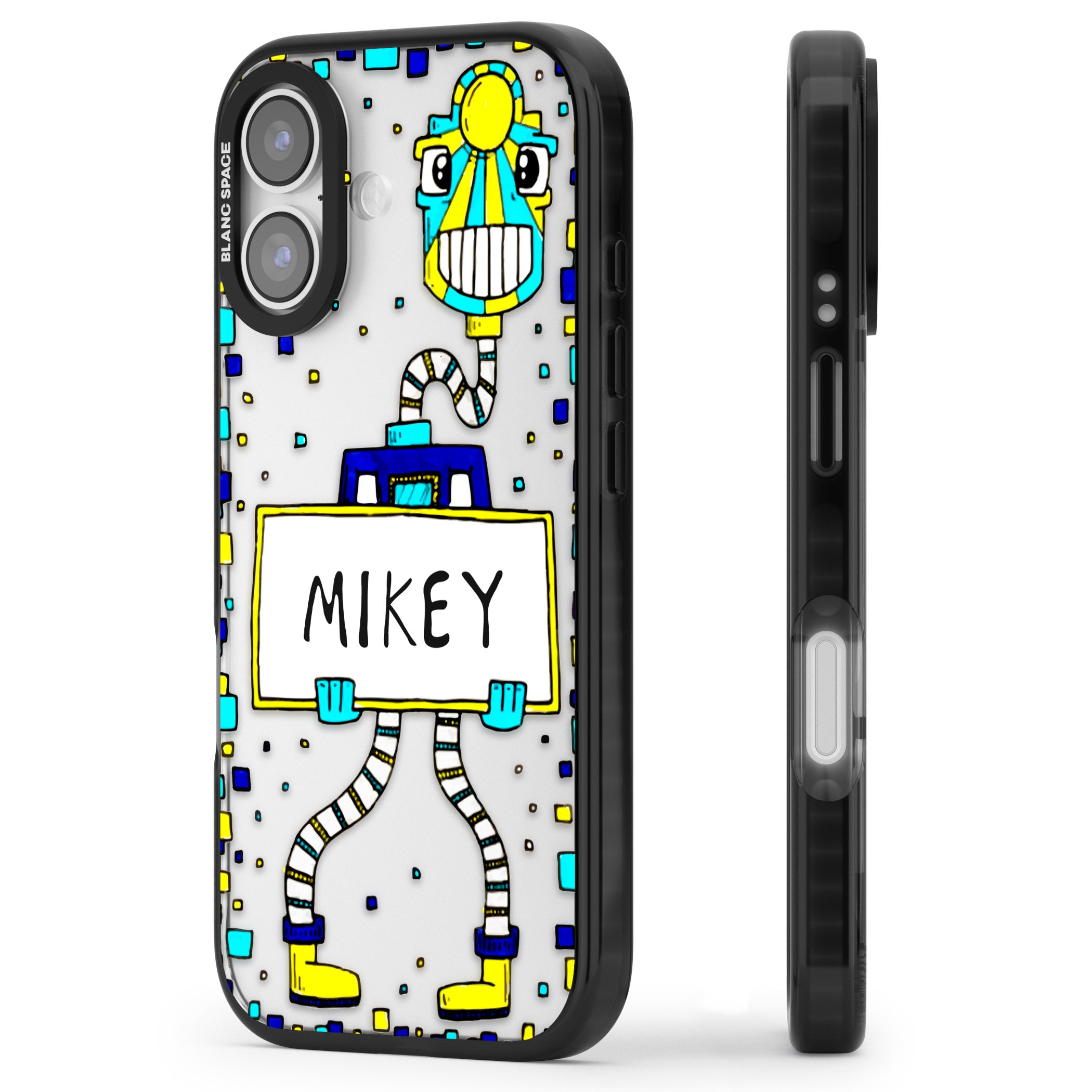 Personalised Tubes Guy iPhone 17 Impact Black Phone Case Side Profile