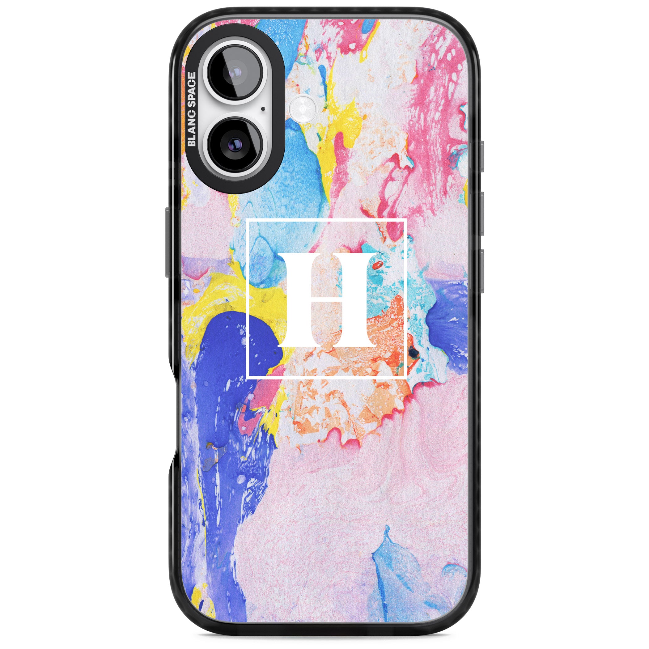 Personalised Pastel Marble Mix iPhone 17 Impact Black Phone Case