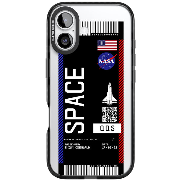 Personalised Nasa Boarding Pass (Dark)