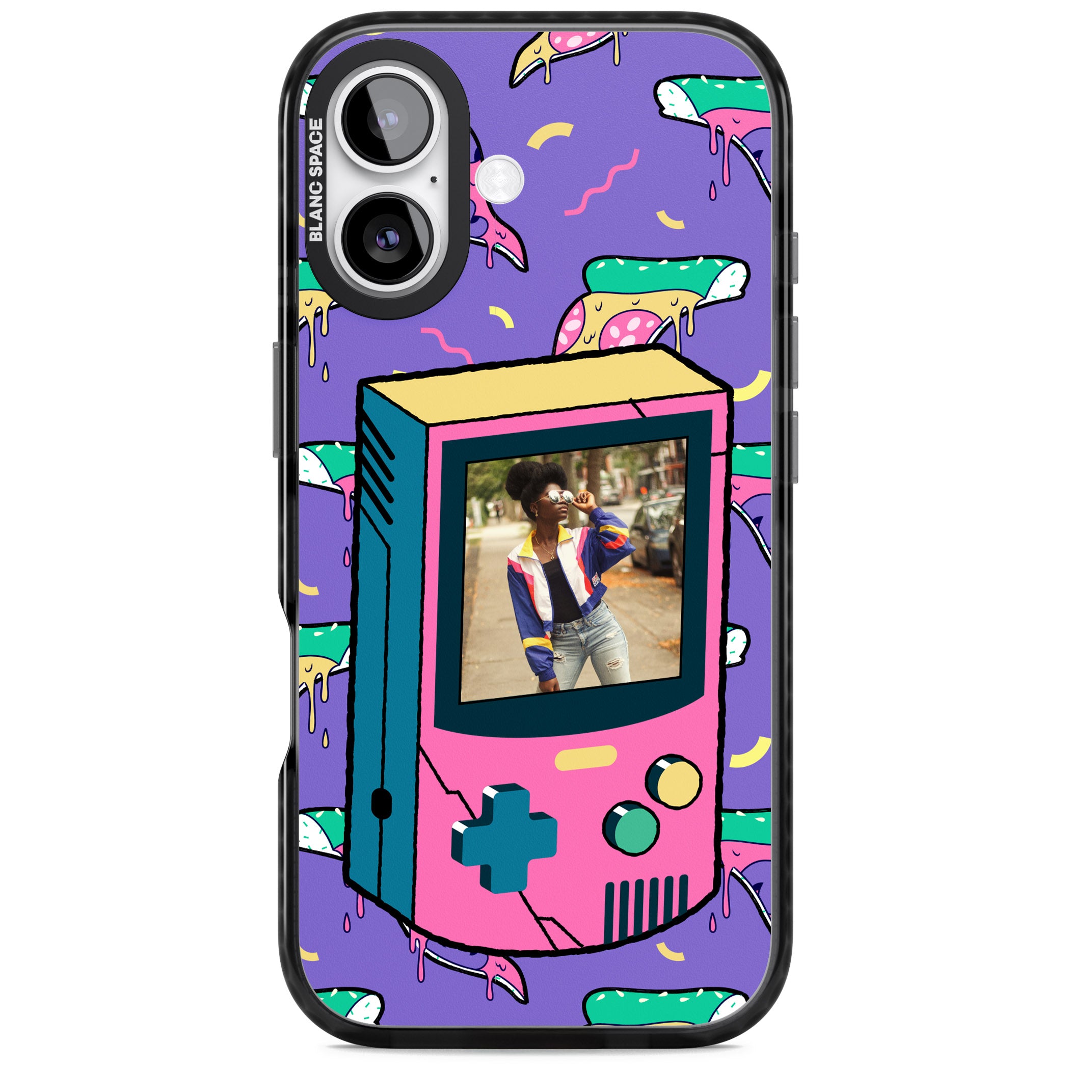 Personalised Retro Game Photo Case iPhone 17 Impact Black Phone Case