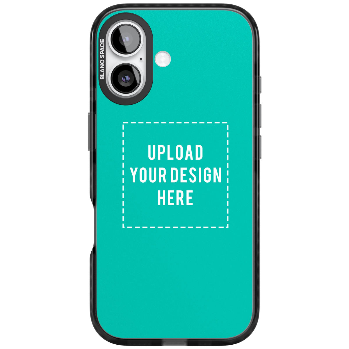 Personalised Your Own Design iPhone 16 / iPhone 16 Plus / iPhone 17 Impact Black Phone Case front