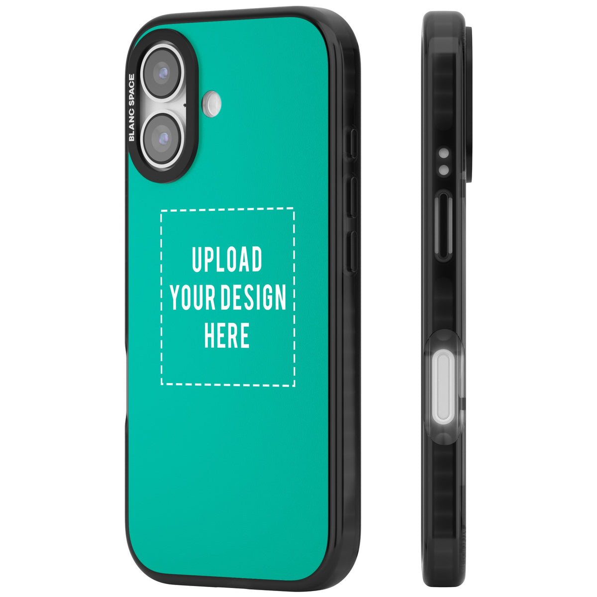 Personalised Your Own Design iPhone 16 / iPhone 16 Plus / iPhone 17 Impact Black Phone Case side