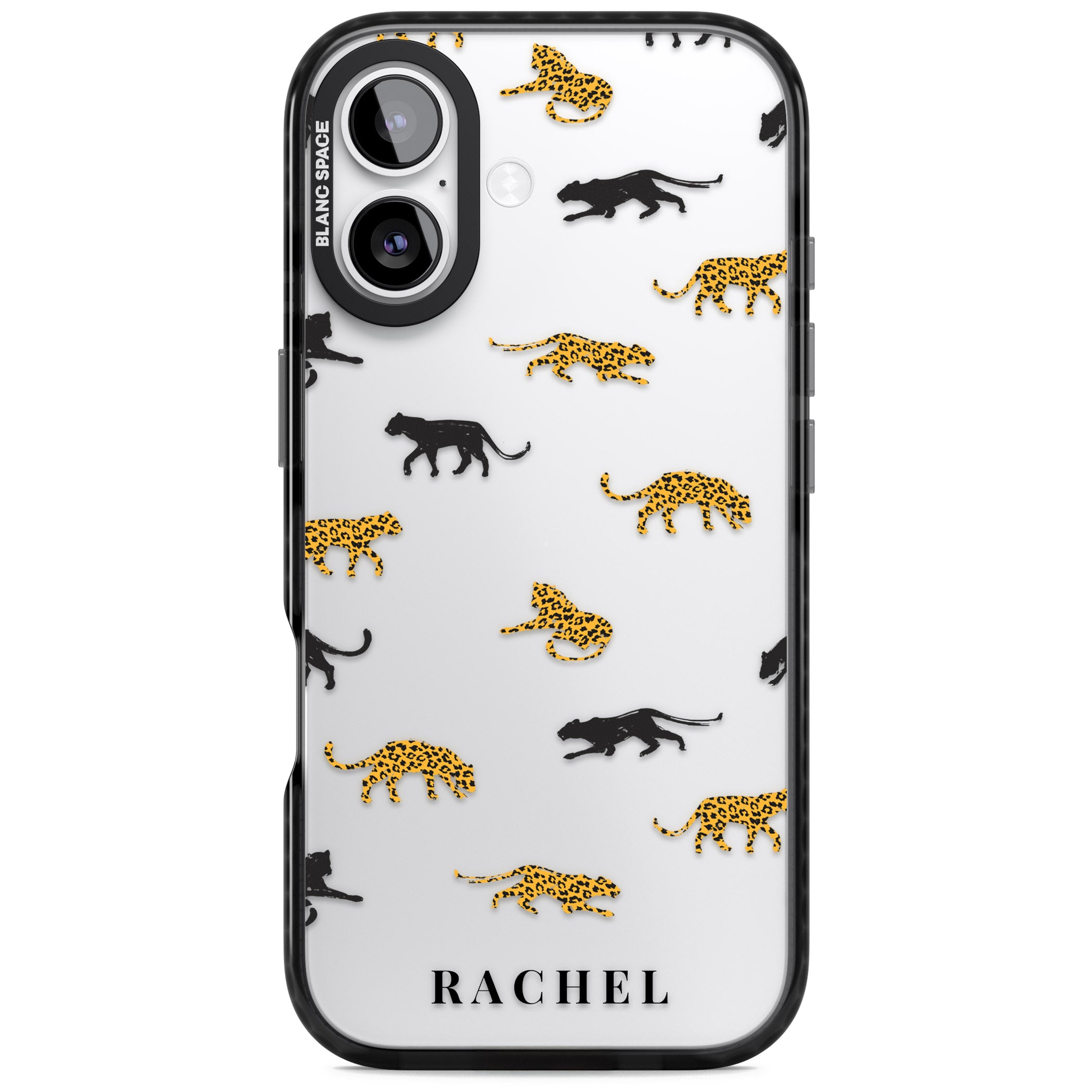 Personalised Jaguar Pattern iPhone 17 Impact Black Phone Case