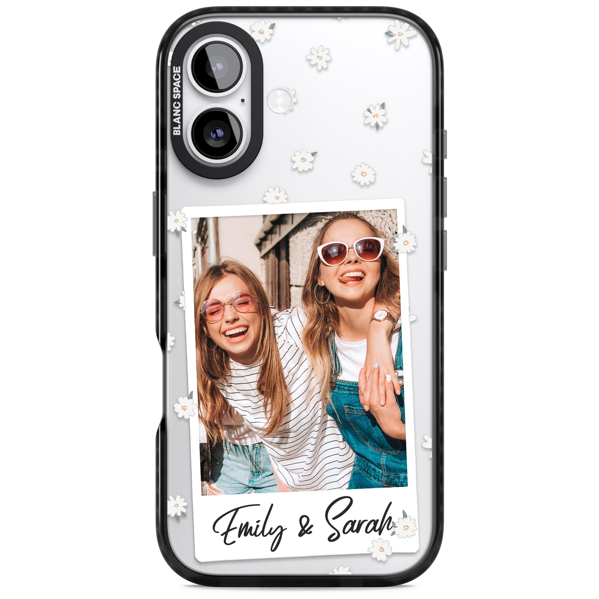 Personalised Daisy Instant Photo iPhone 17 Impact Black Phone Case