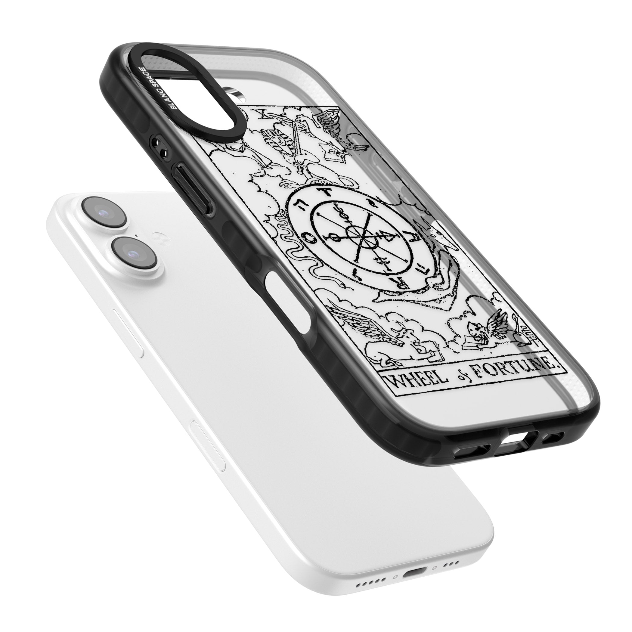 Personalised Wheel Of Fortune Tarot Transparent iPhone 17 Impact Black Phone Case Colours