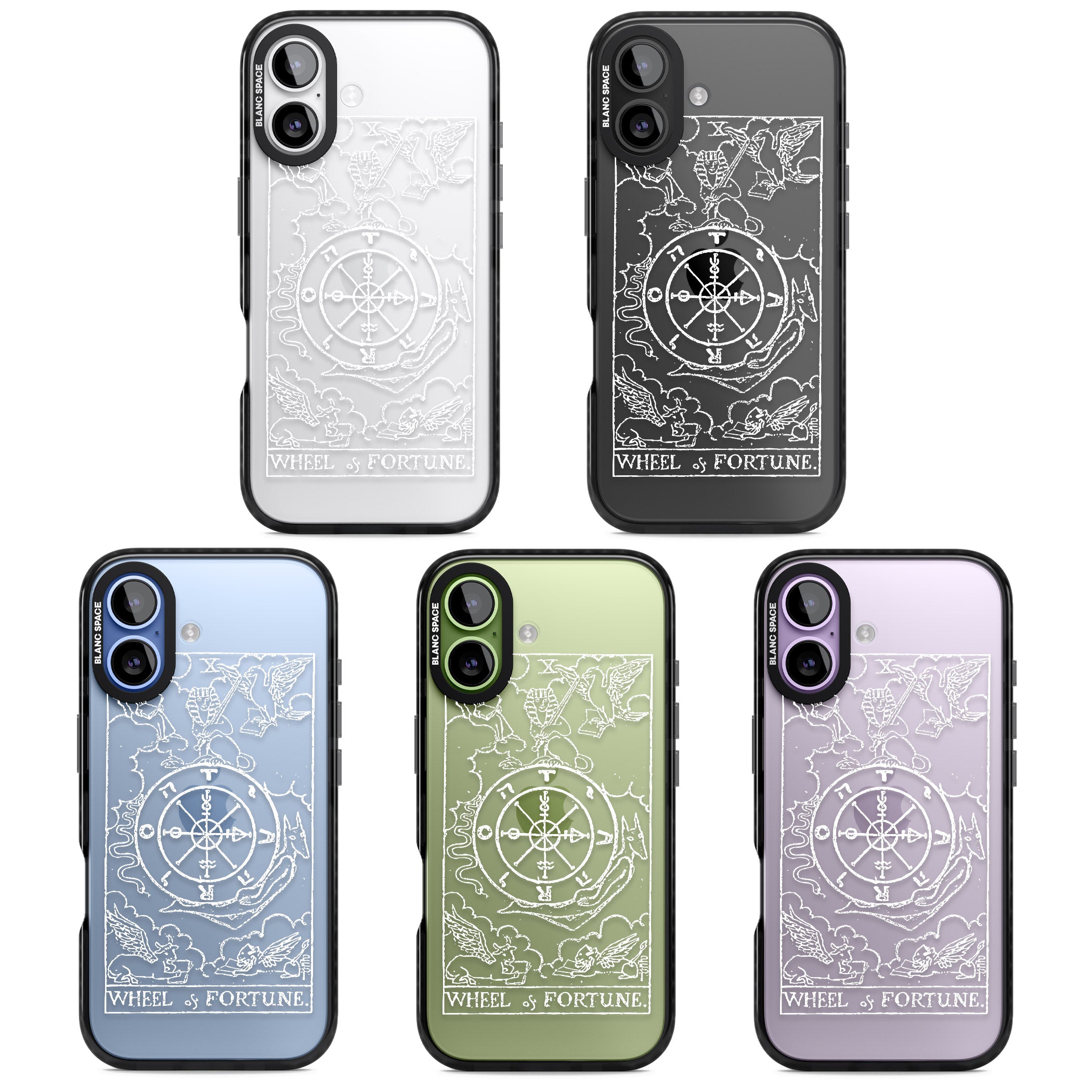 Personalised Wheel Of Fortune Tarot Card (White) iPhone 17 Impact Black Phone Case APT Impact Protection