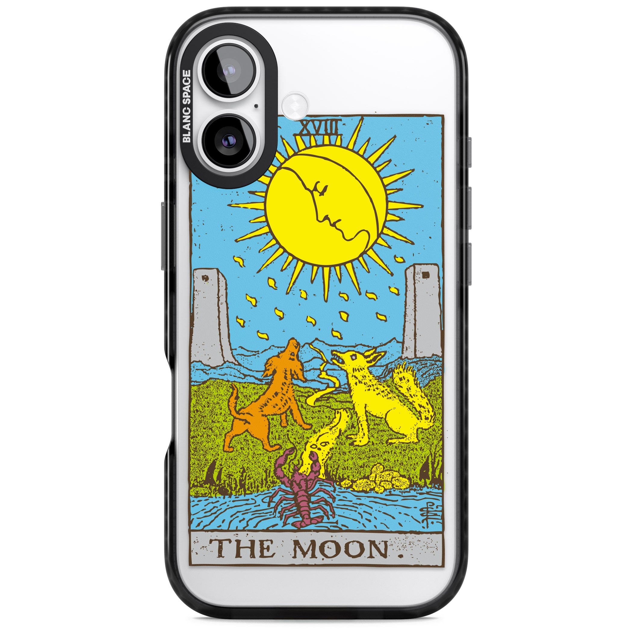 Personalised The Moon Tarot Card (Color) iPhone 17 Impact Black Phone Case