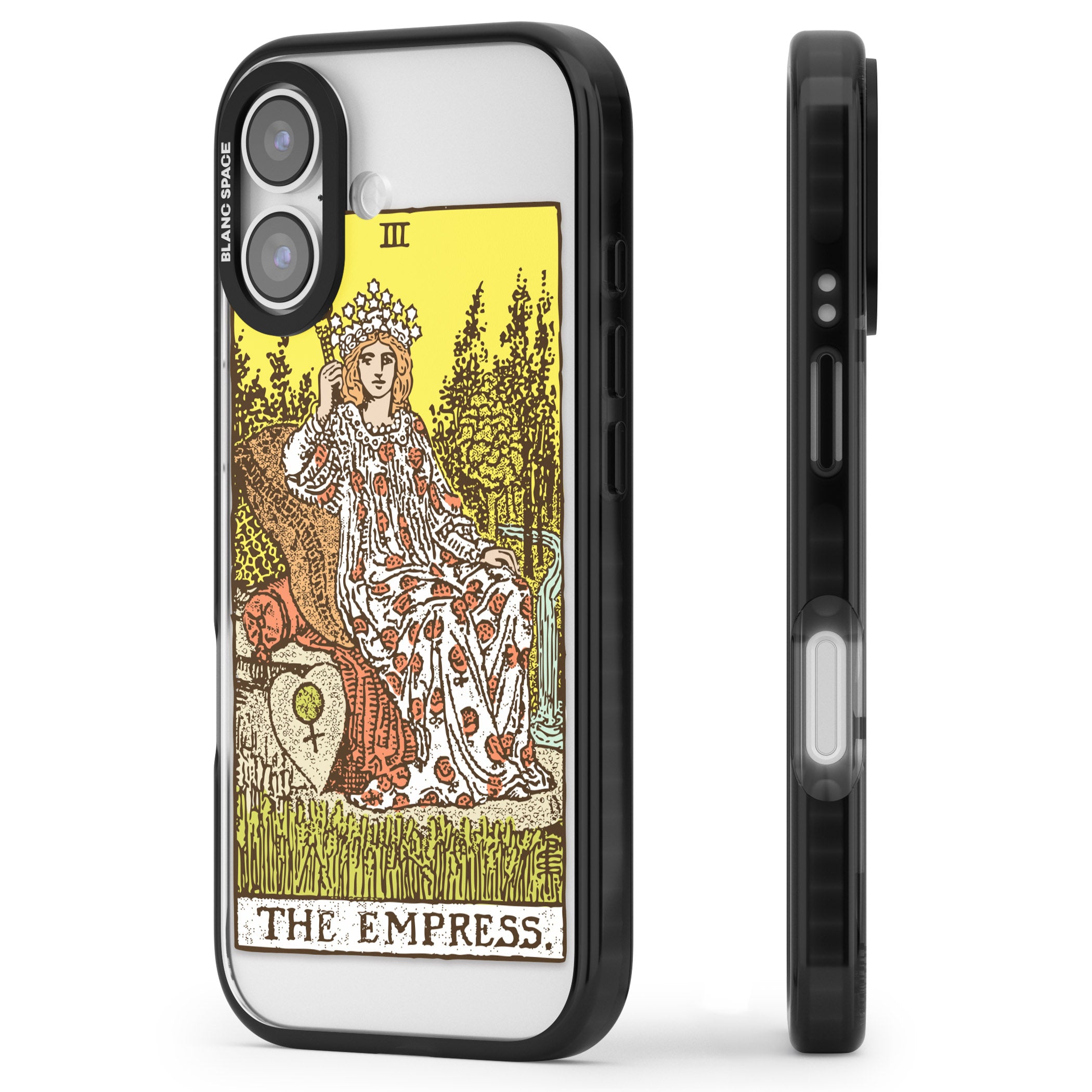 Personalised The Empress Tarot Card (Color) iPhone 17 Impact Black Phone Case Side Profile
