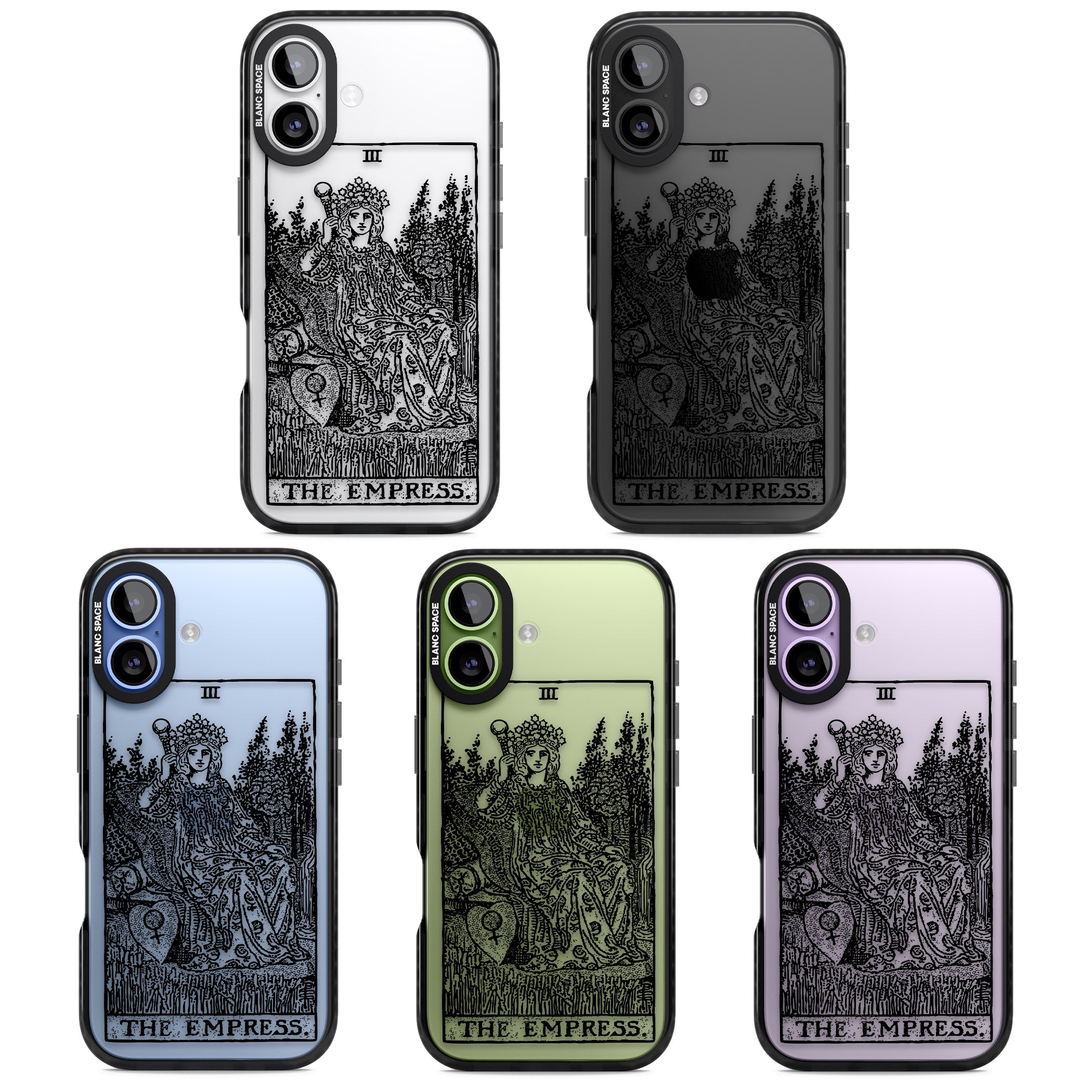 Personalised The Empress Tarot Card (Clear) iPhone 17 Impact Black Phone Case APT Impact Protection