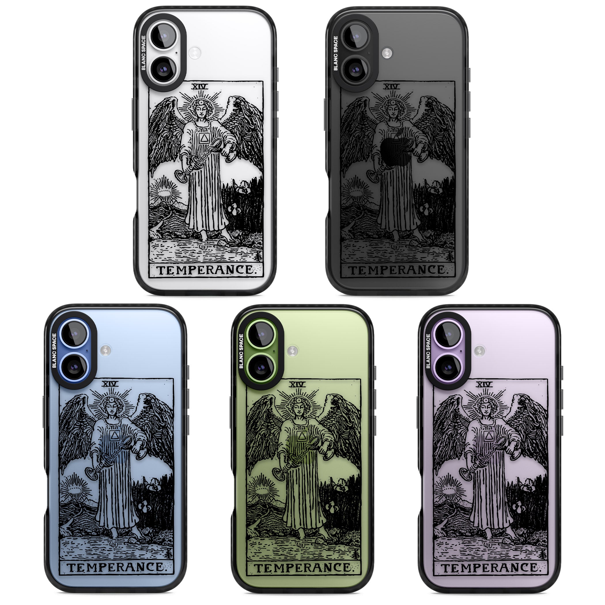Personalised Temperance Tarot Card (Clear) iPhone 17 Impact Black Phone Case APT Impact Protection