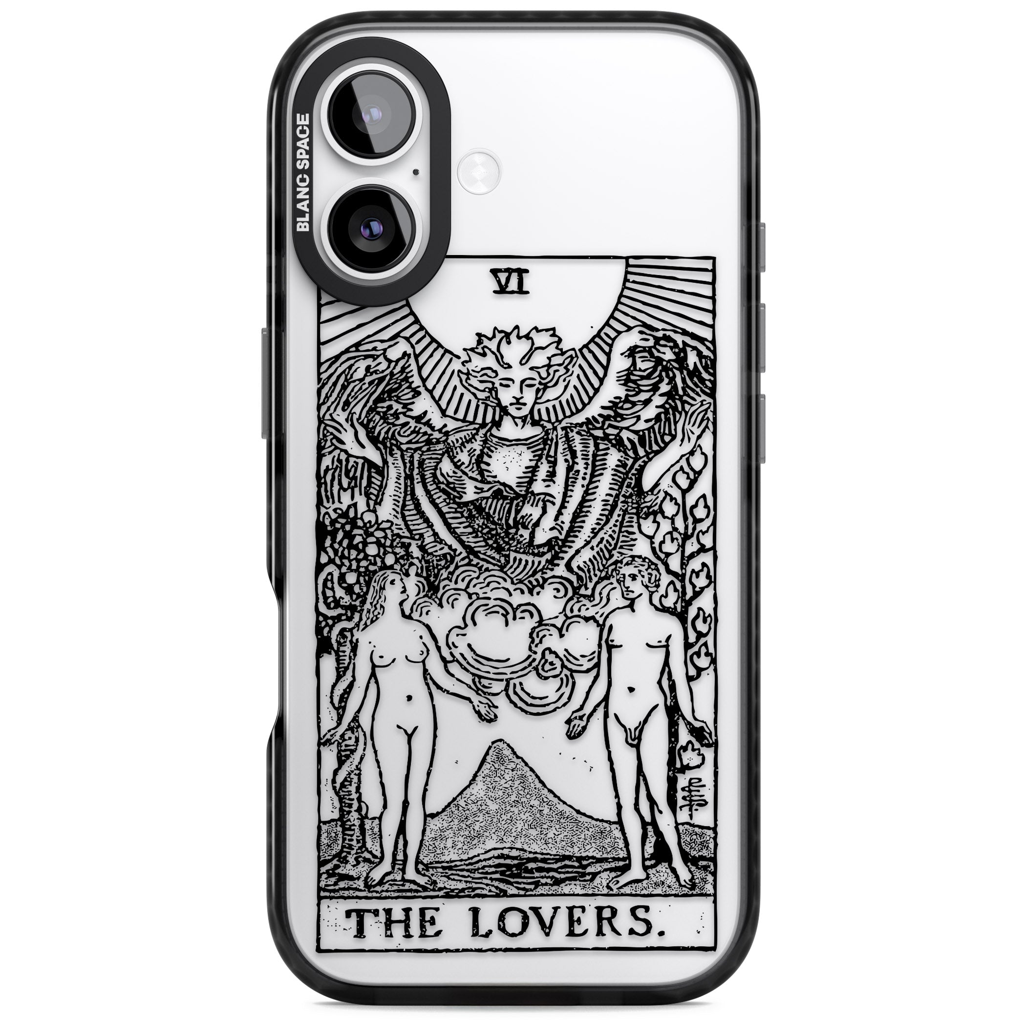 Personalised The Lovers Tarot Card (Clear) iPhone 17 Impact Black Phone Case