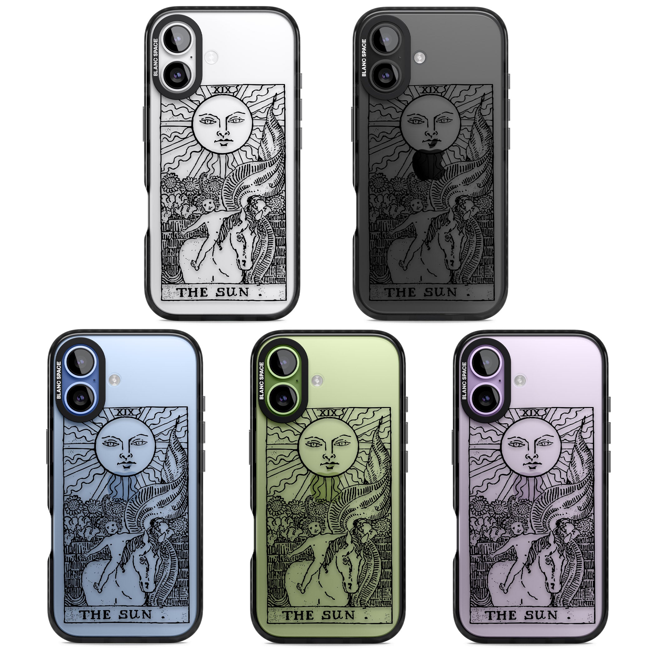 Personalised The Sun Tarot Card (Clear) iPhone 17 Impact Black Phone Case APT Impact Protection