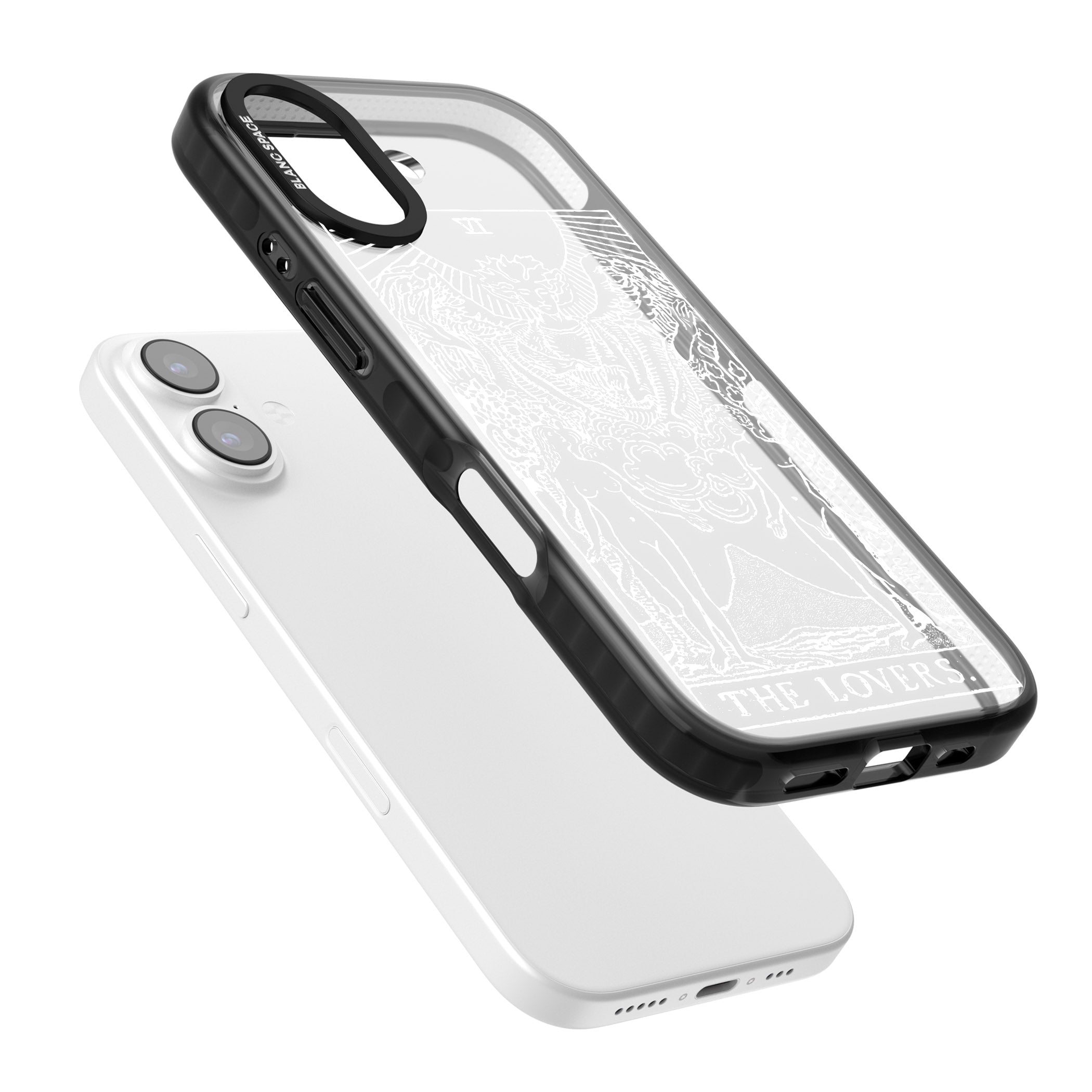 Personalised The Lovers Tarot Card (White) iPhone 17 Impact Black Phone Case Colours