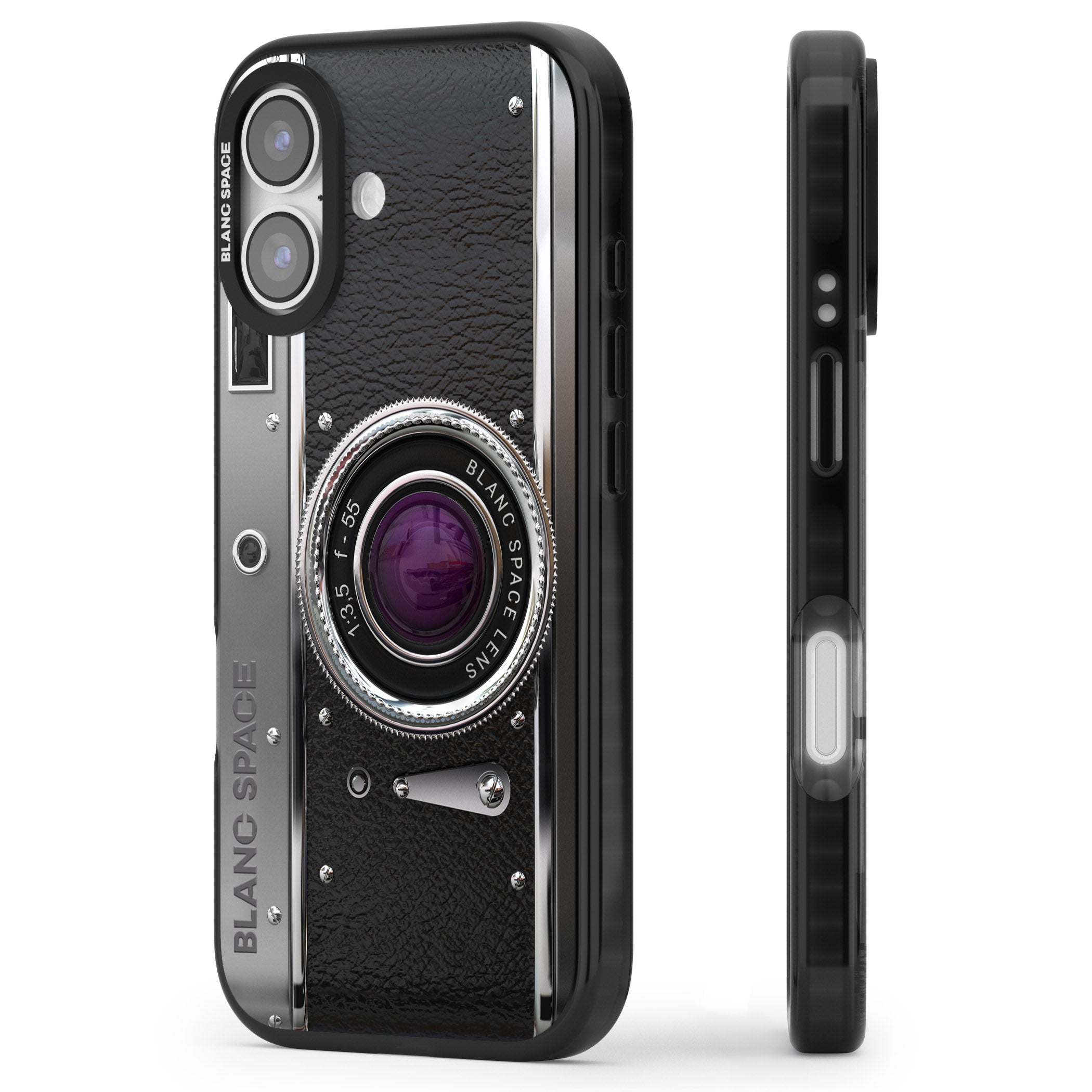 Vintage Retro Classic Camera iPhone 17 Impact Black Phone Case Side Profile