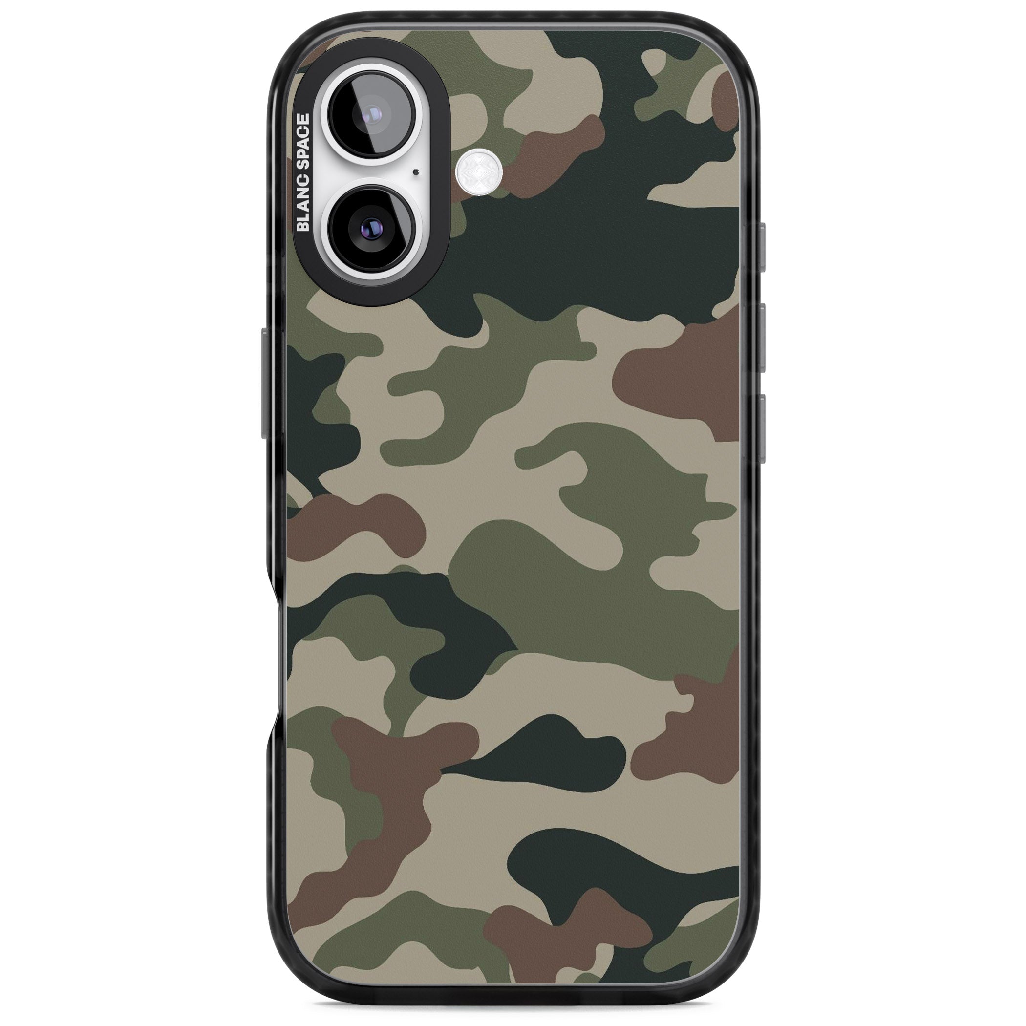Green And Brown Camo iPhone 17 Impact Black Phone Case