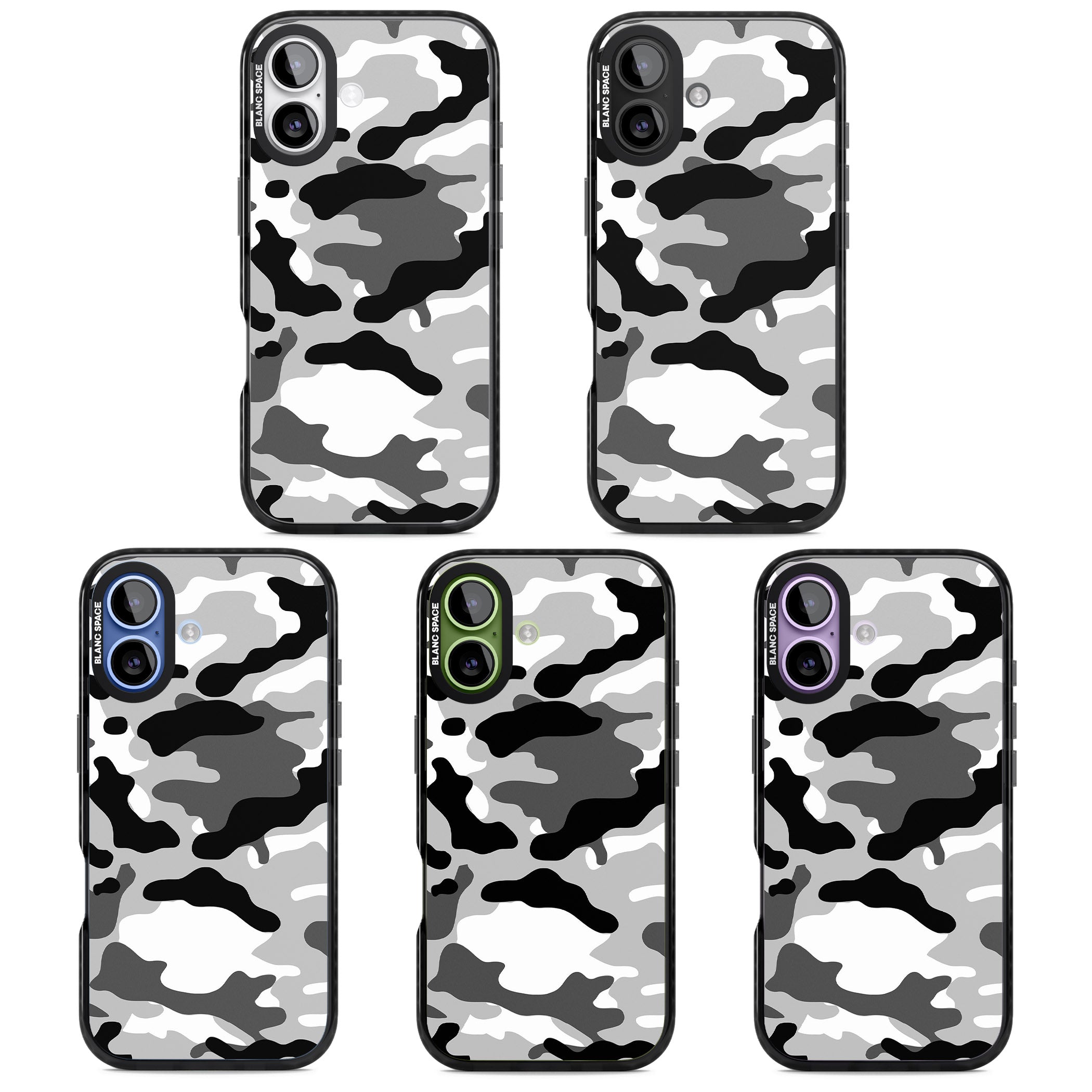 Grey Black Urban Camo iPhone 17 Impact Black Phone Case APT Impact Protection