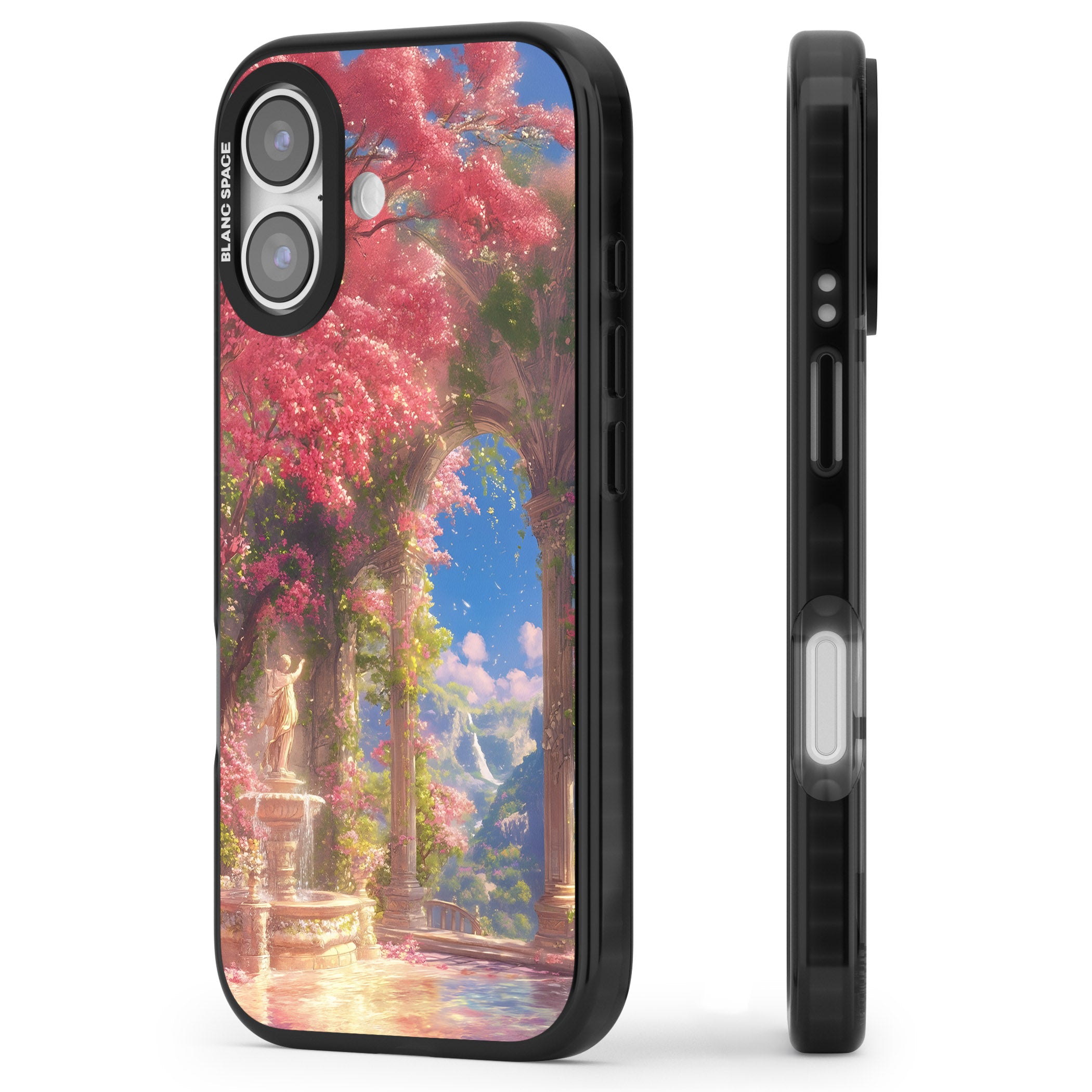 Castle Blossom iPhone 17 Impact Black Phone Case Side Profile