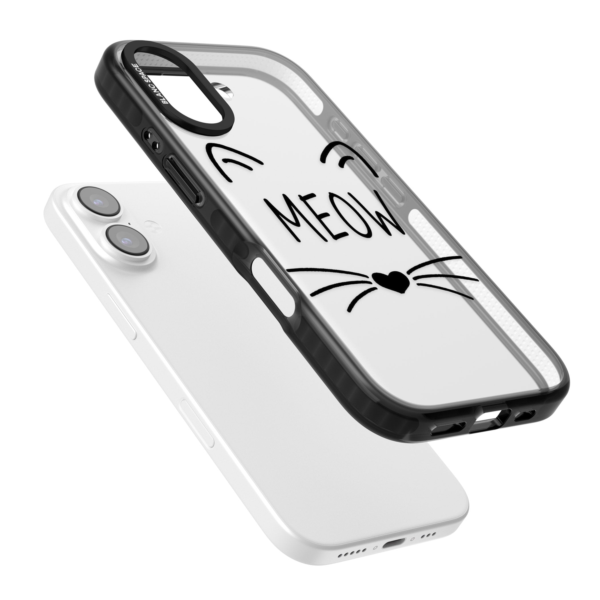 Cat Whiskers iPhone 17 Impact Black Phone Case Colours