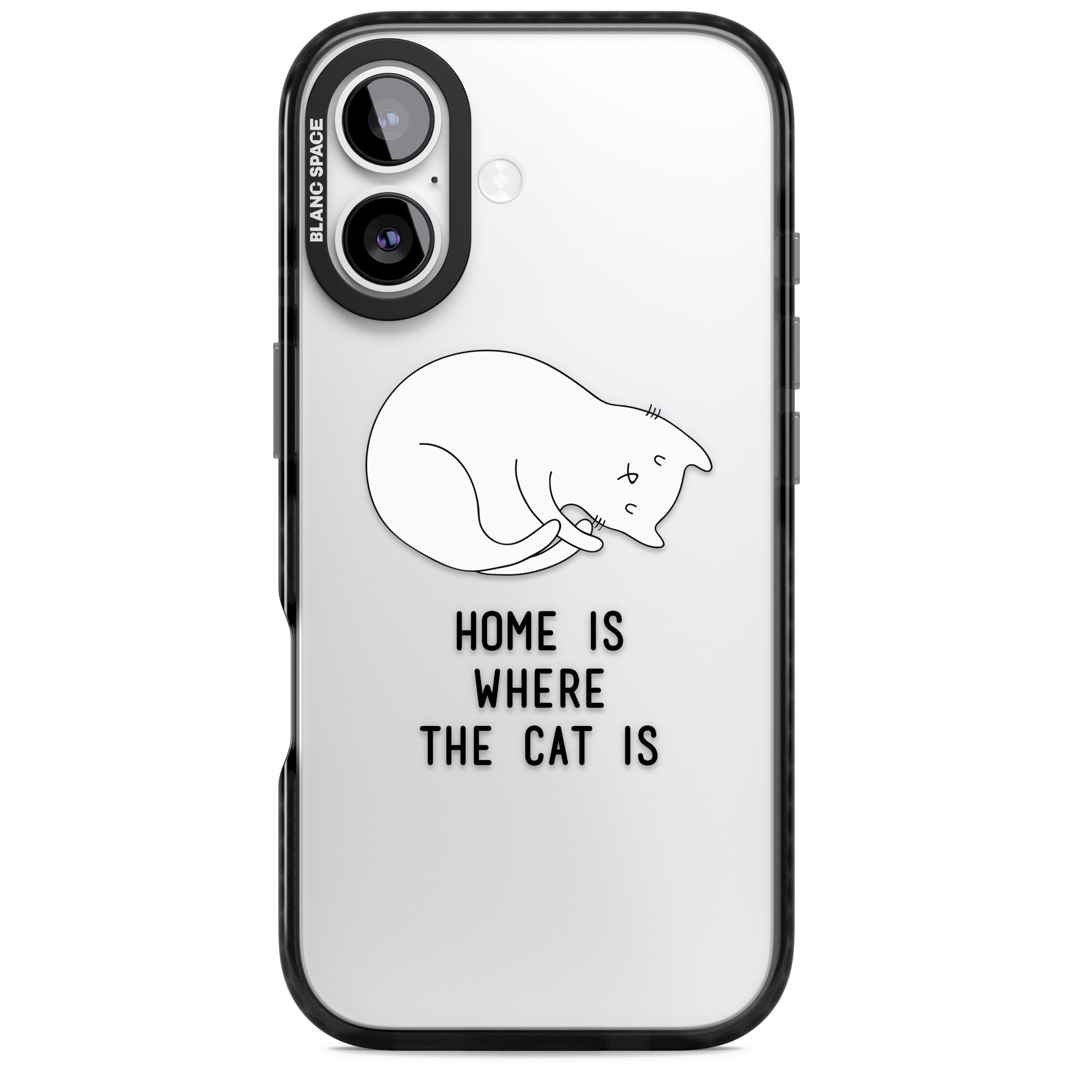 Home Is Where The Cat Is iPhone 17 Impact Black Phone Case