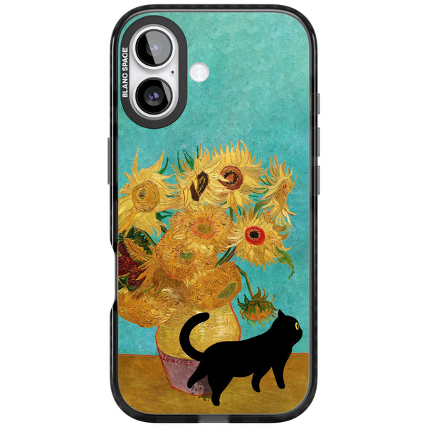 Cat with Van Gogh's Sunflowers