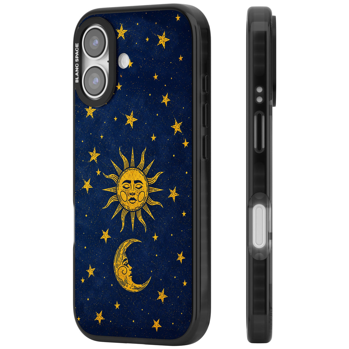 Sun & Moon Reverie iPhone 16 / iPhone 16 Plus / iPhone 17 Impact Black Phone Case side